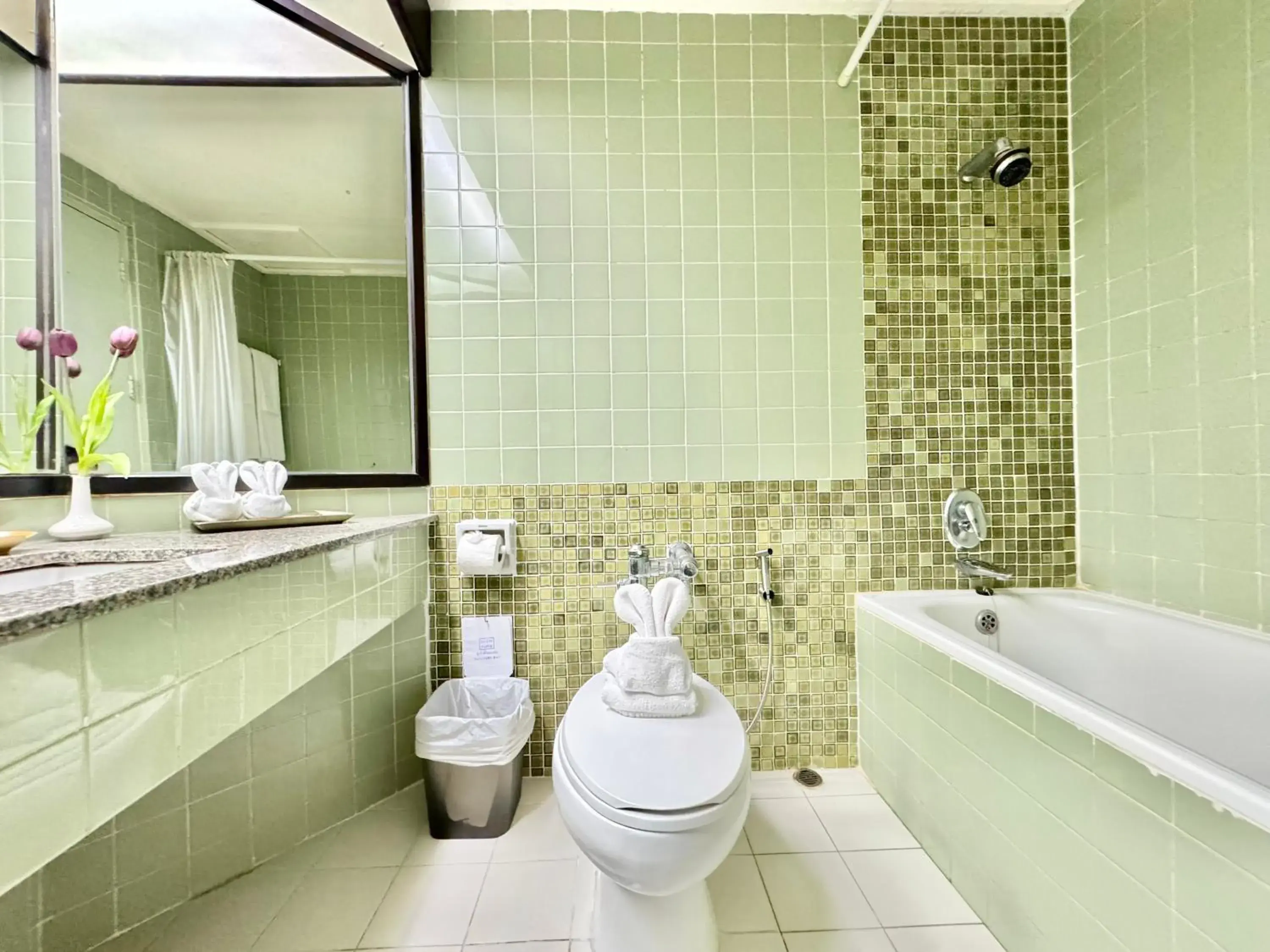 Bathroom in Phuket Merlin Hotel Bathroom in Phuket Merlin Hotel