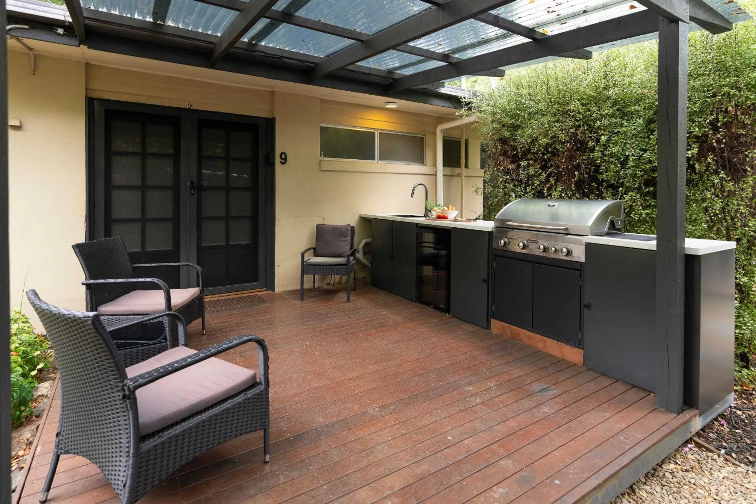 Patio in Adina Lodge Holiday Apartments