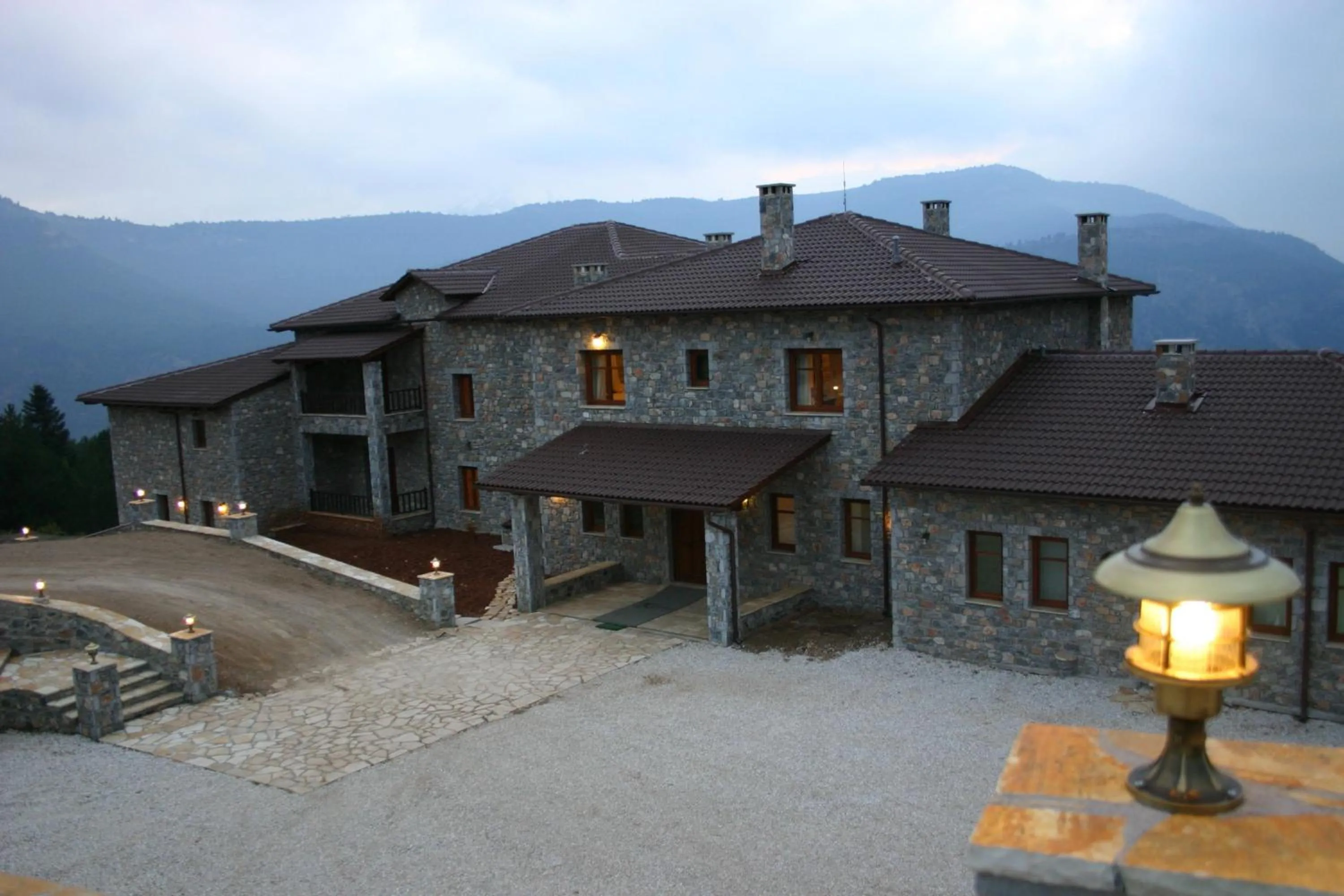 Facade/entrance in Karyatis Resort