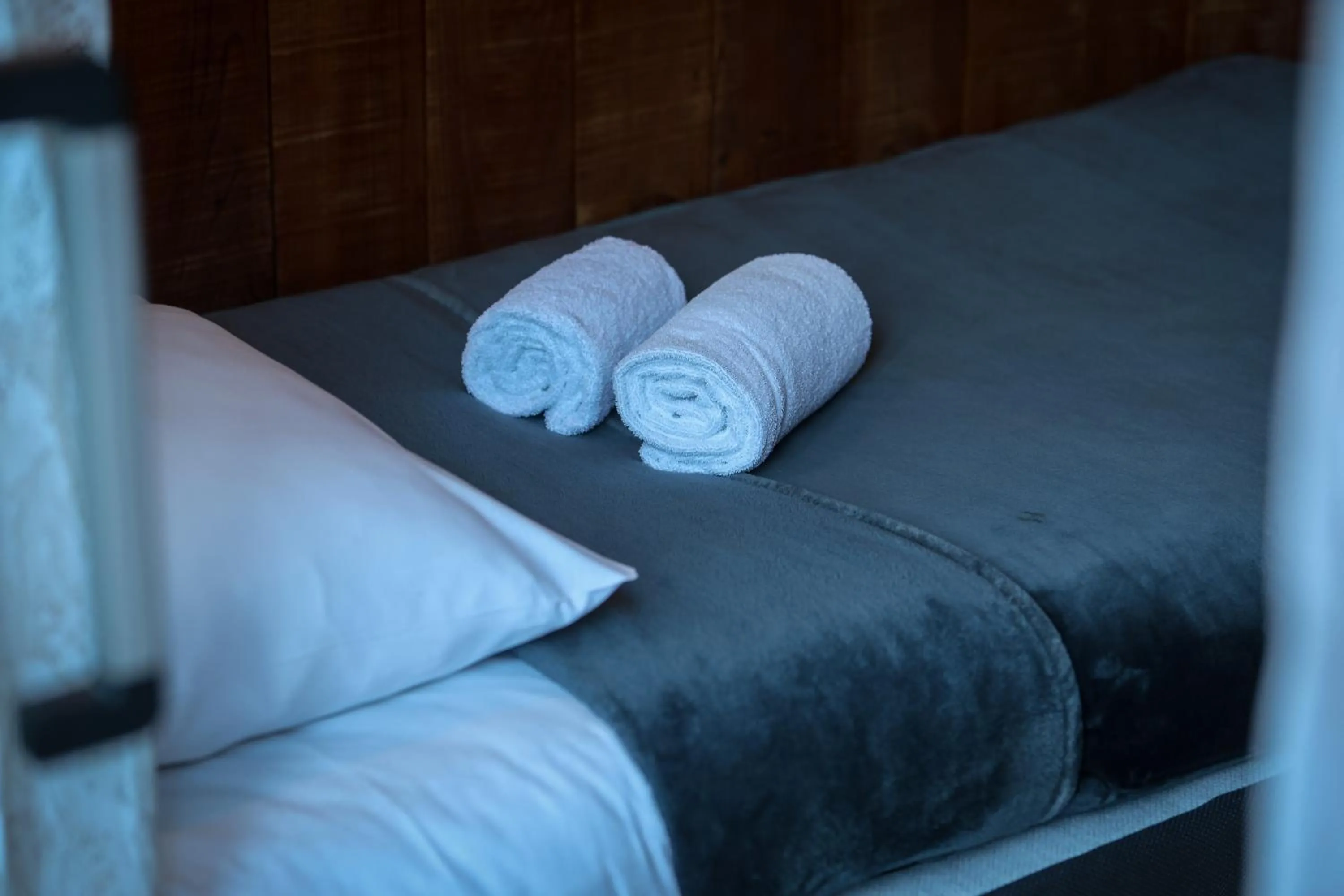 Bed in Hôtel Restaurant Gîtes Les 5 Saisons