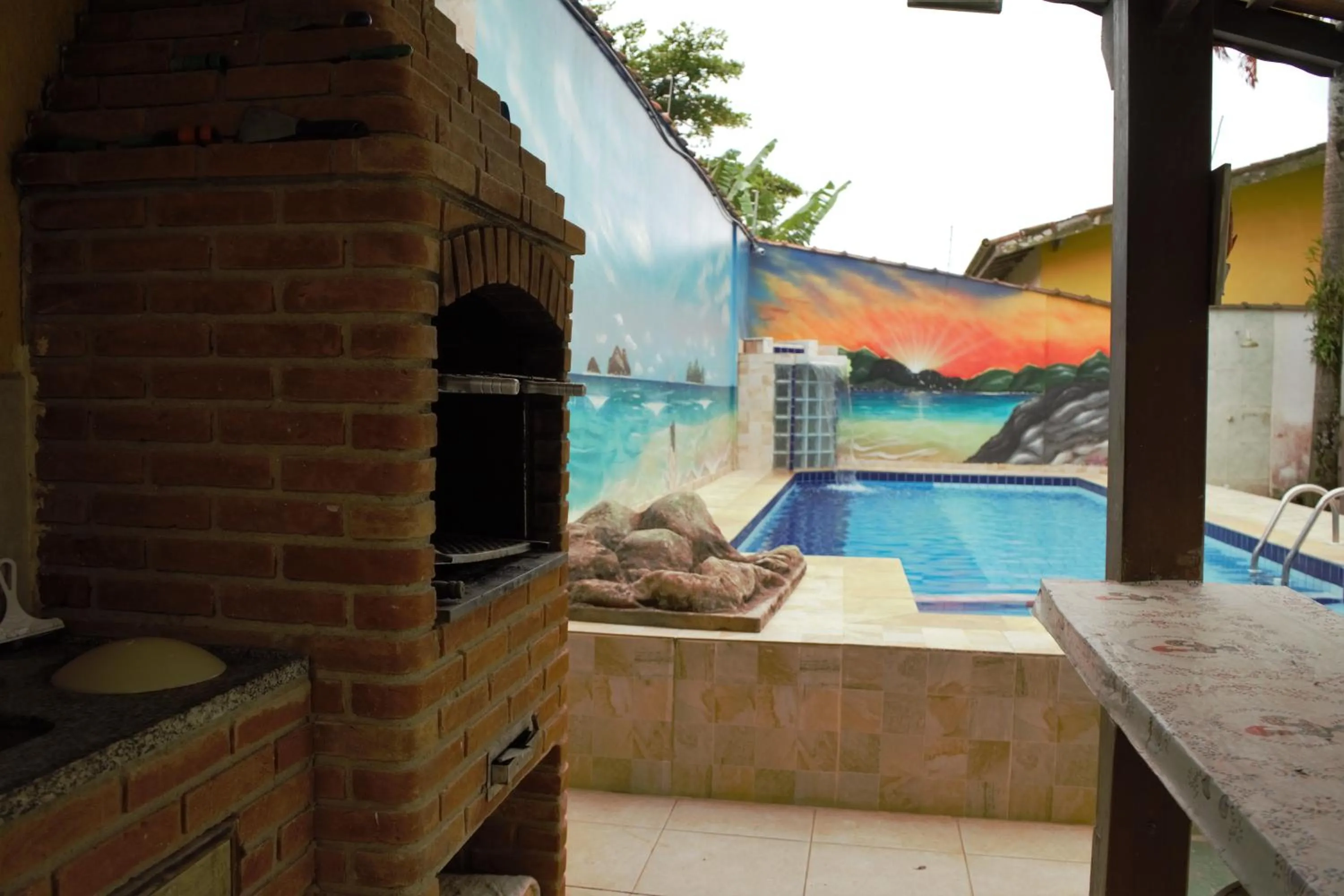 BBQ facilities in Pousada Sorocotuba - Piscina Aquecida