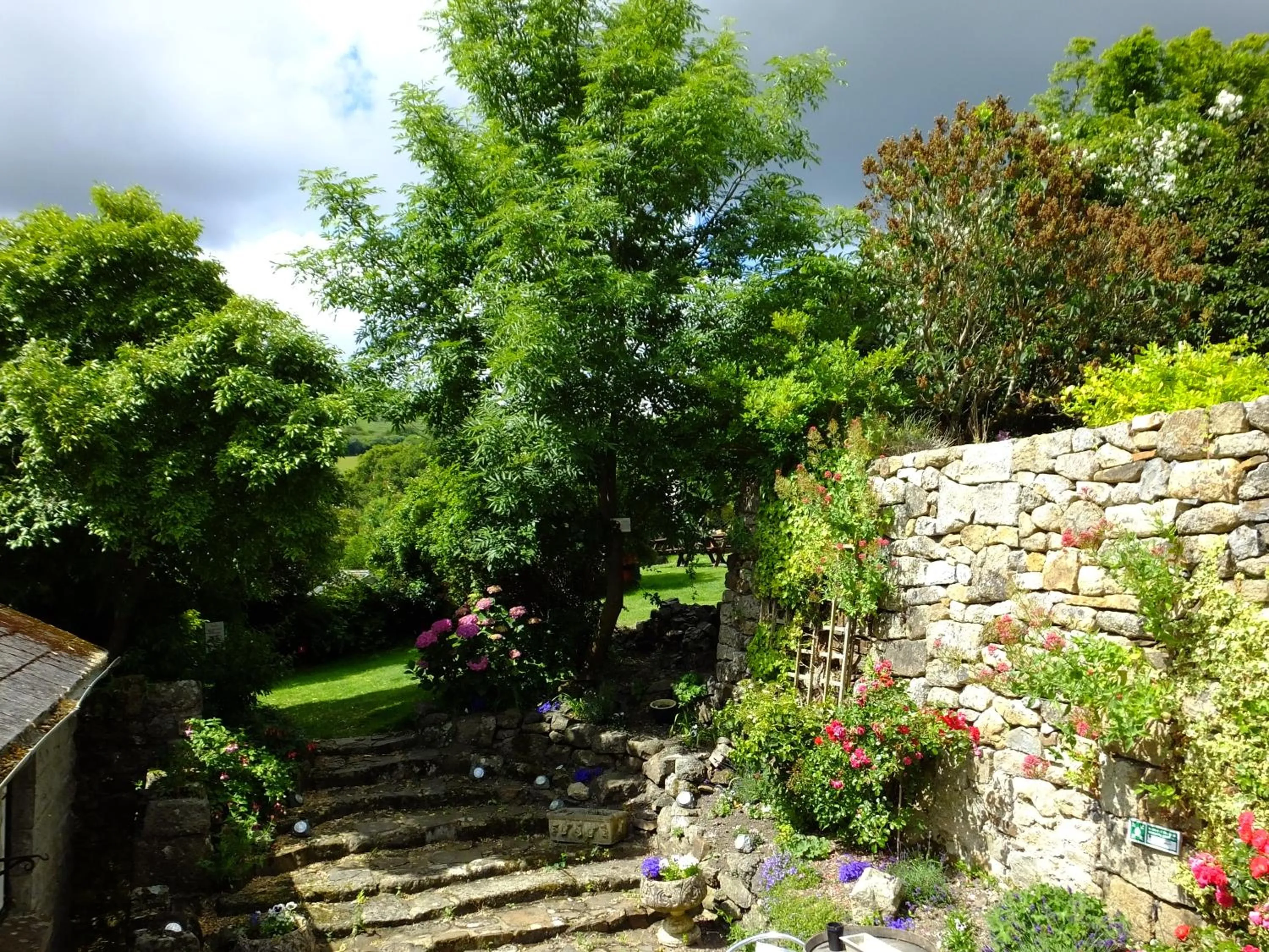 Garden in The Oxenham Arms Hotel Devon