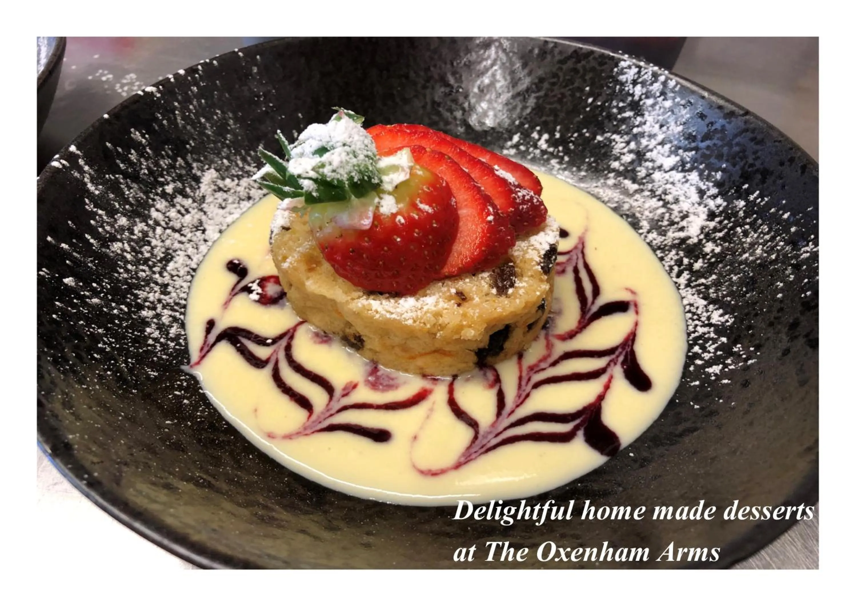 Food close-up in The Oxenham Arms Hotel Devon