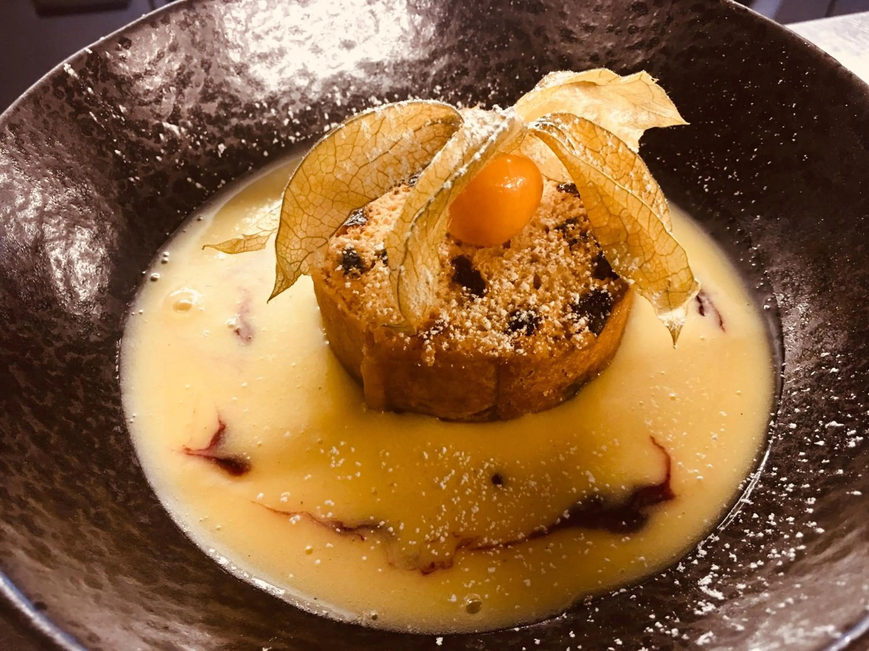 Food close-up in The Oxenham Arms Hotel Devon