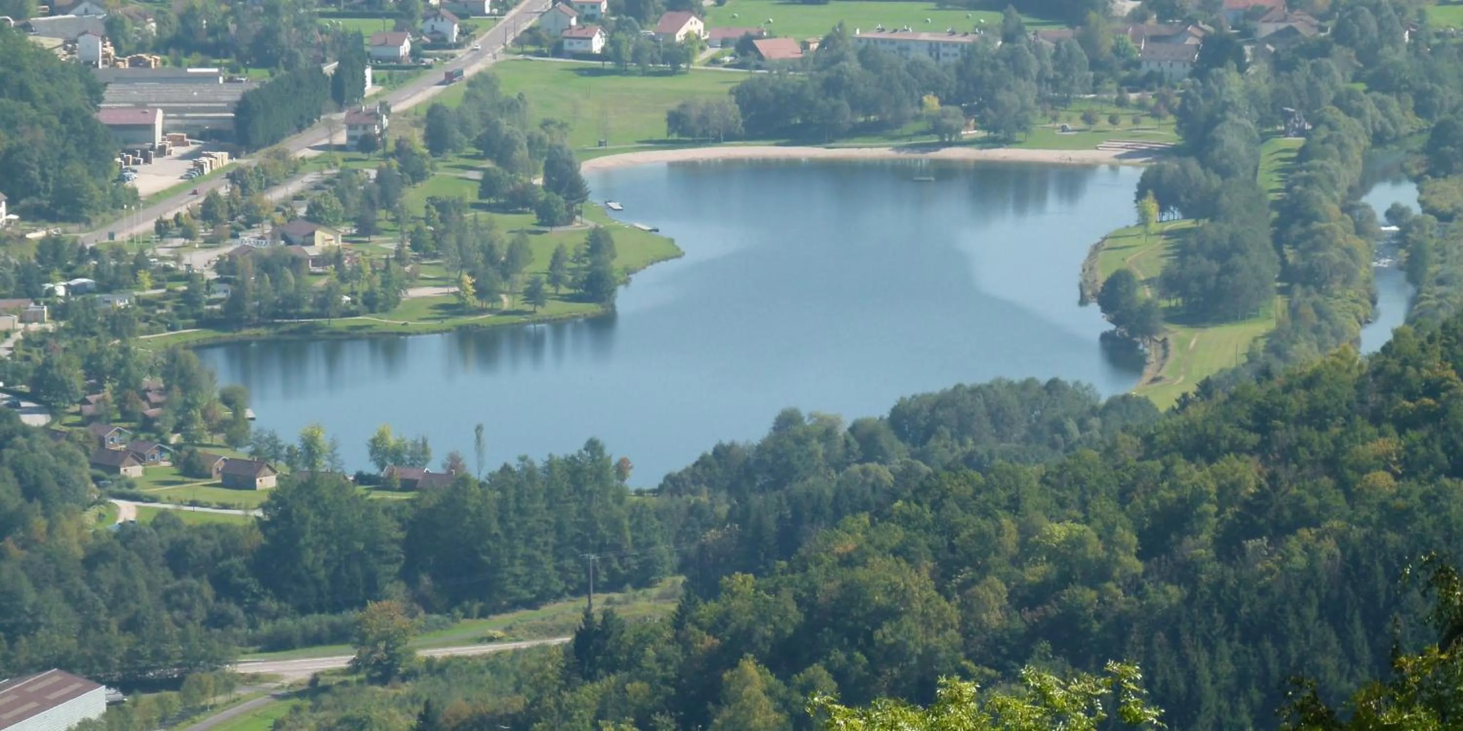 Bird's eye view in Camping Base de Loisirs du Lac de la Moselotte