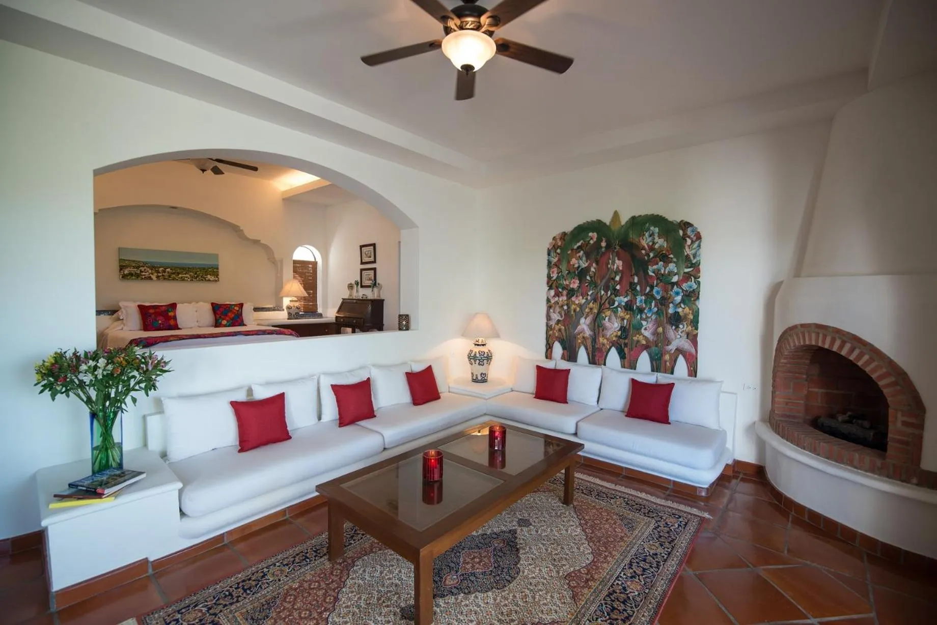Seating area in Hacienda Todos Los Santos