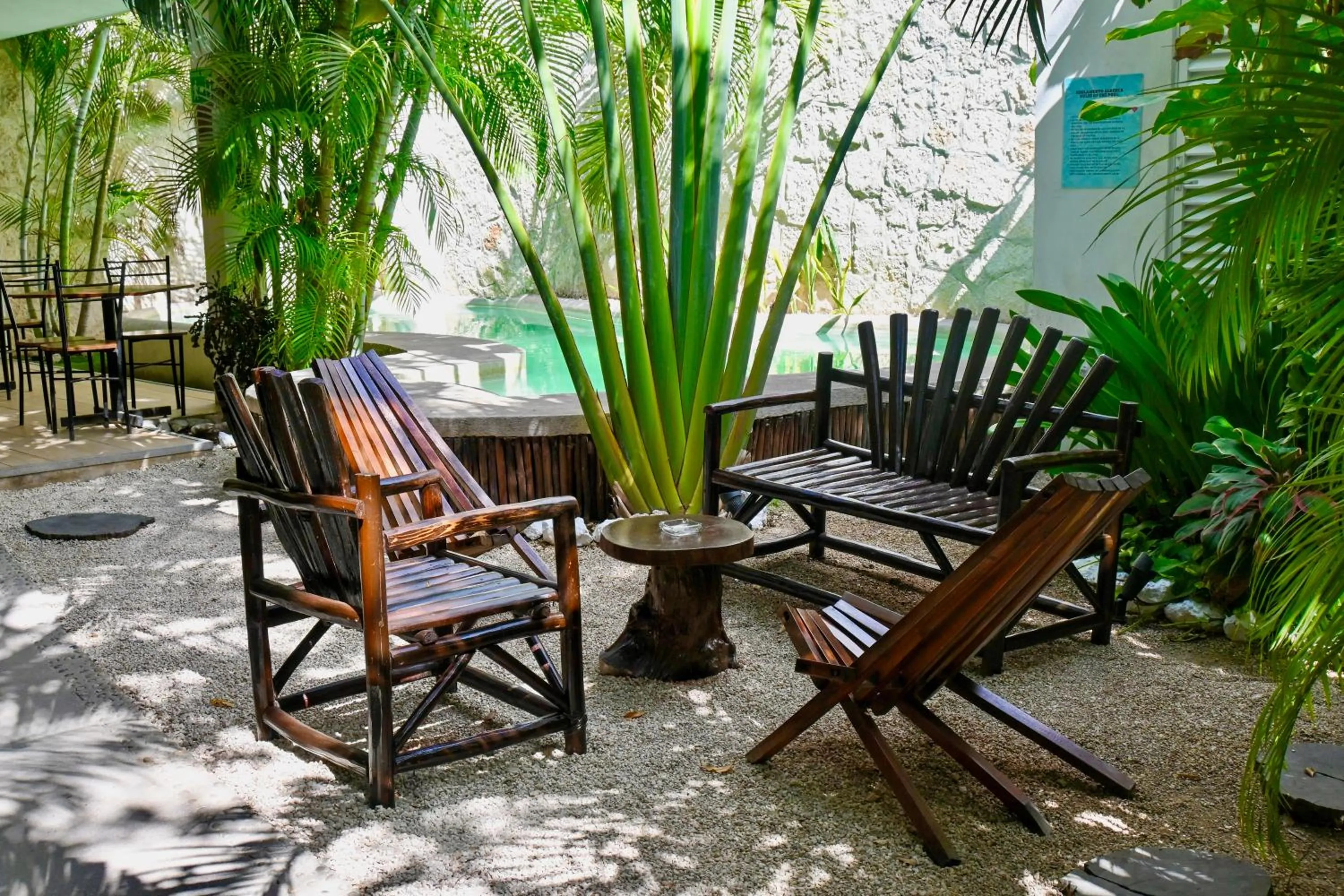 Garden view in Pacha Tulum Boutique Hotel