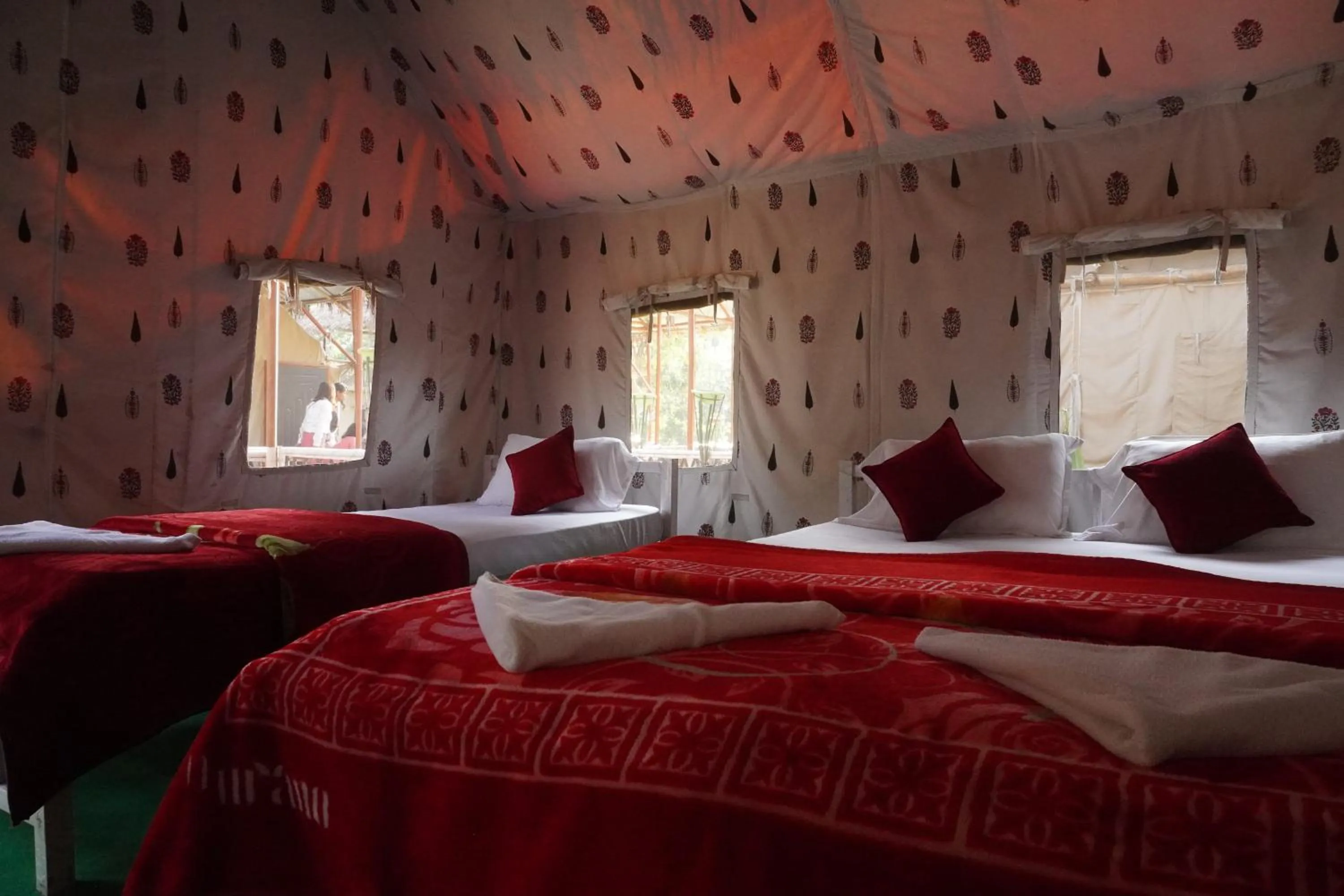 Bed in Kaziranga Eco Camp