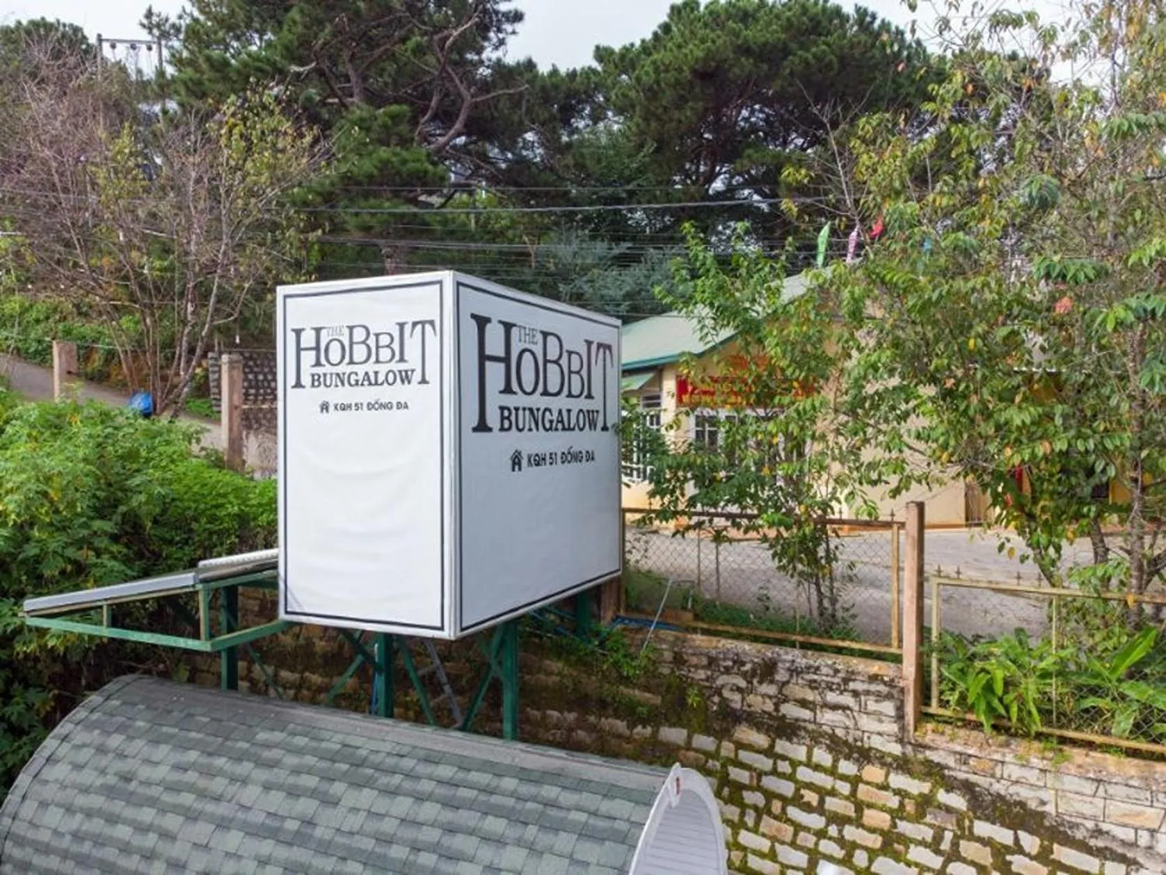 Garden view in The Hobbit Bungalow