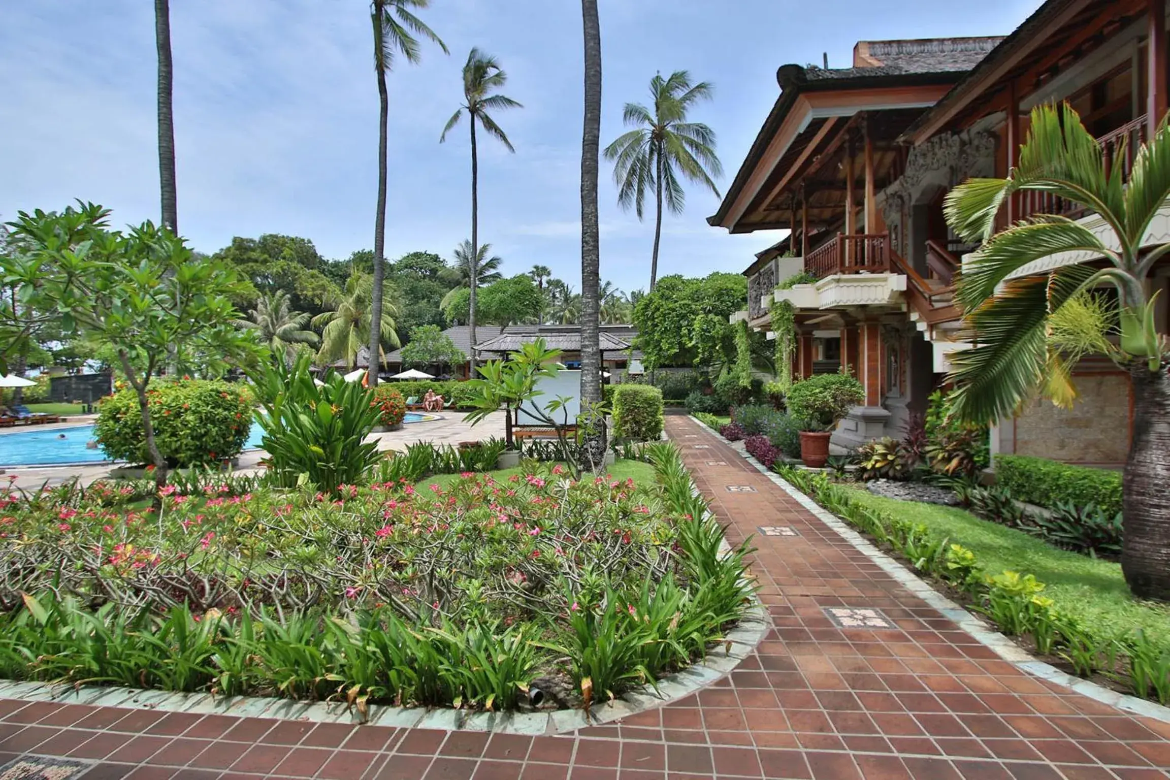 Bird's eye view, Garden in Jayakarta Hotel Bali