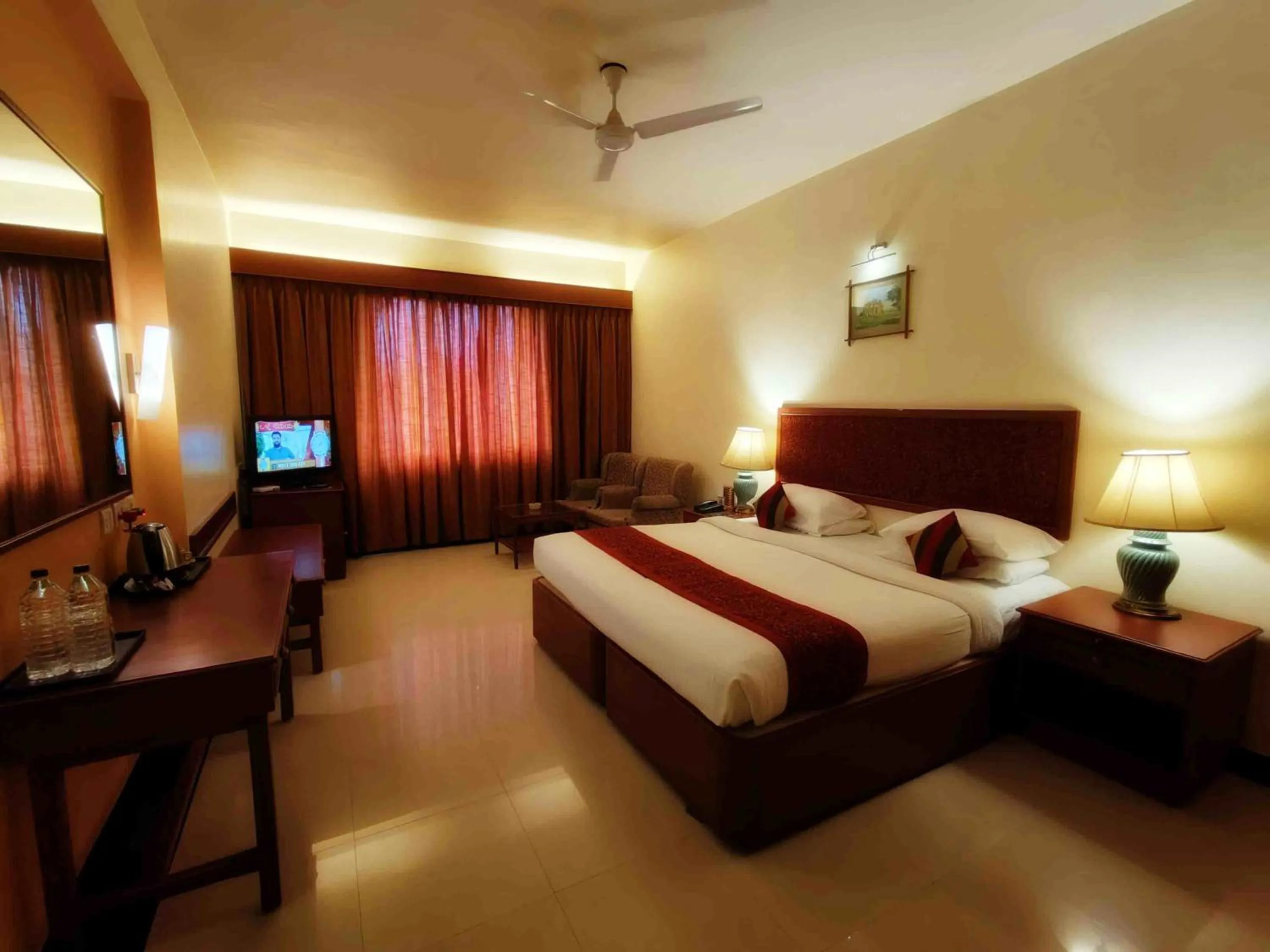 Photo of the whole room, Bed in Malligi,Hampi