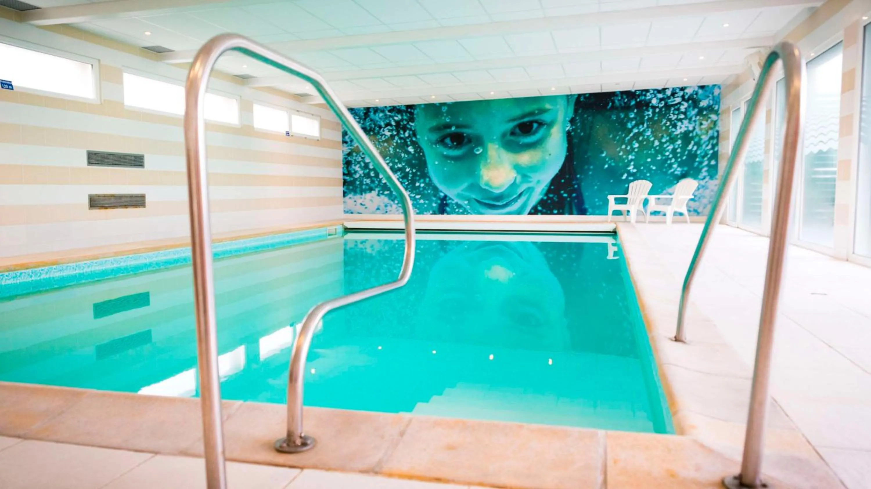 Pool view in BRIT HOTEL - RESTAURANT Saint-Brieuc Langueux