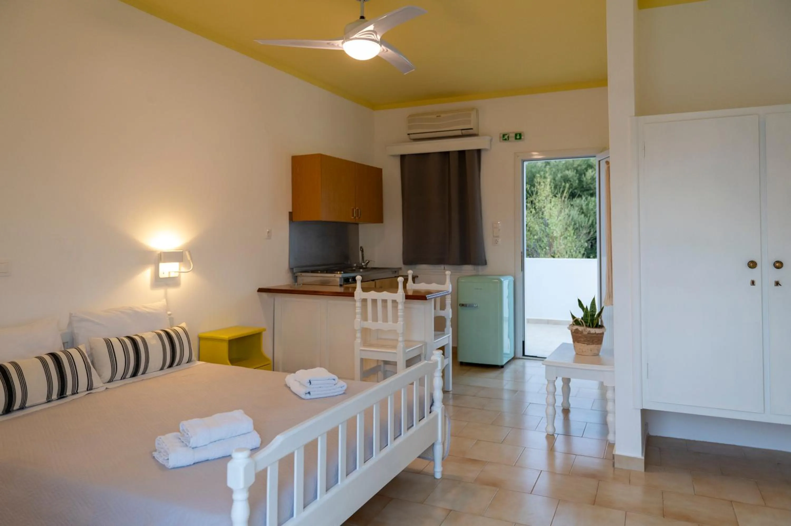 Bed in Irene Hotel Leros