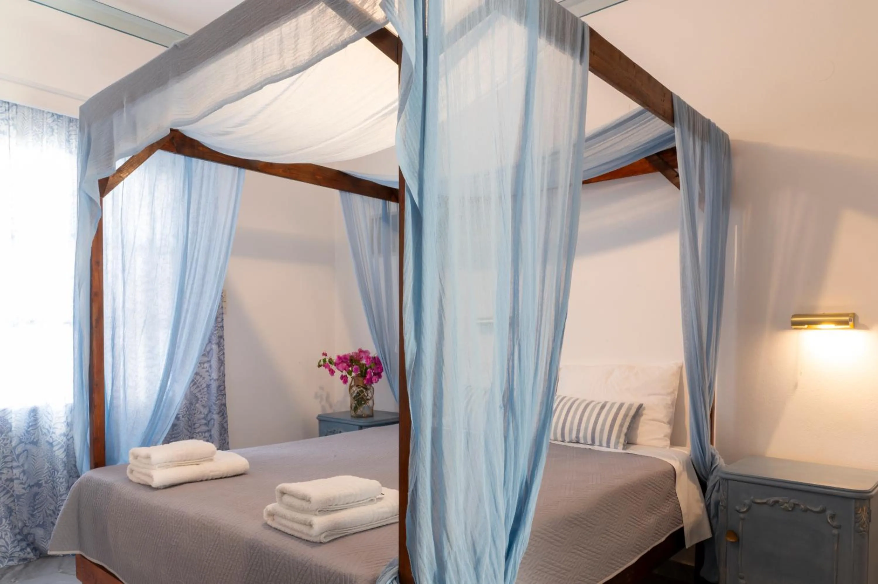 Bed in Irene Hotel Leros