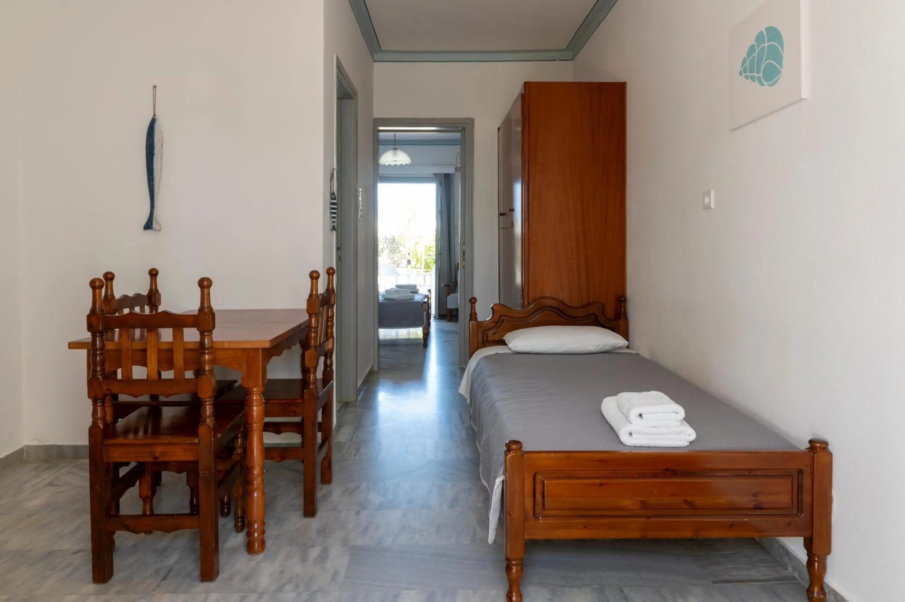 Bed in Irene Hotel Leros