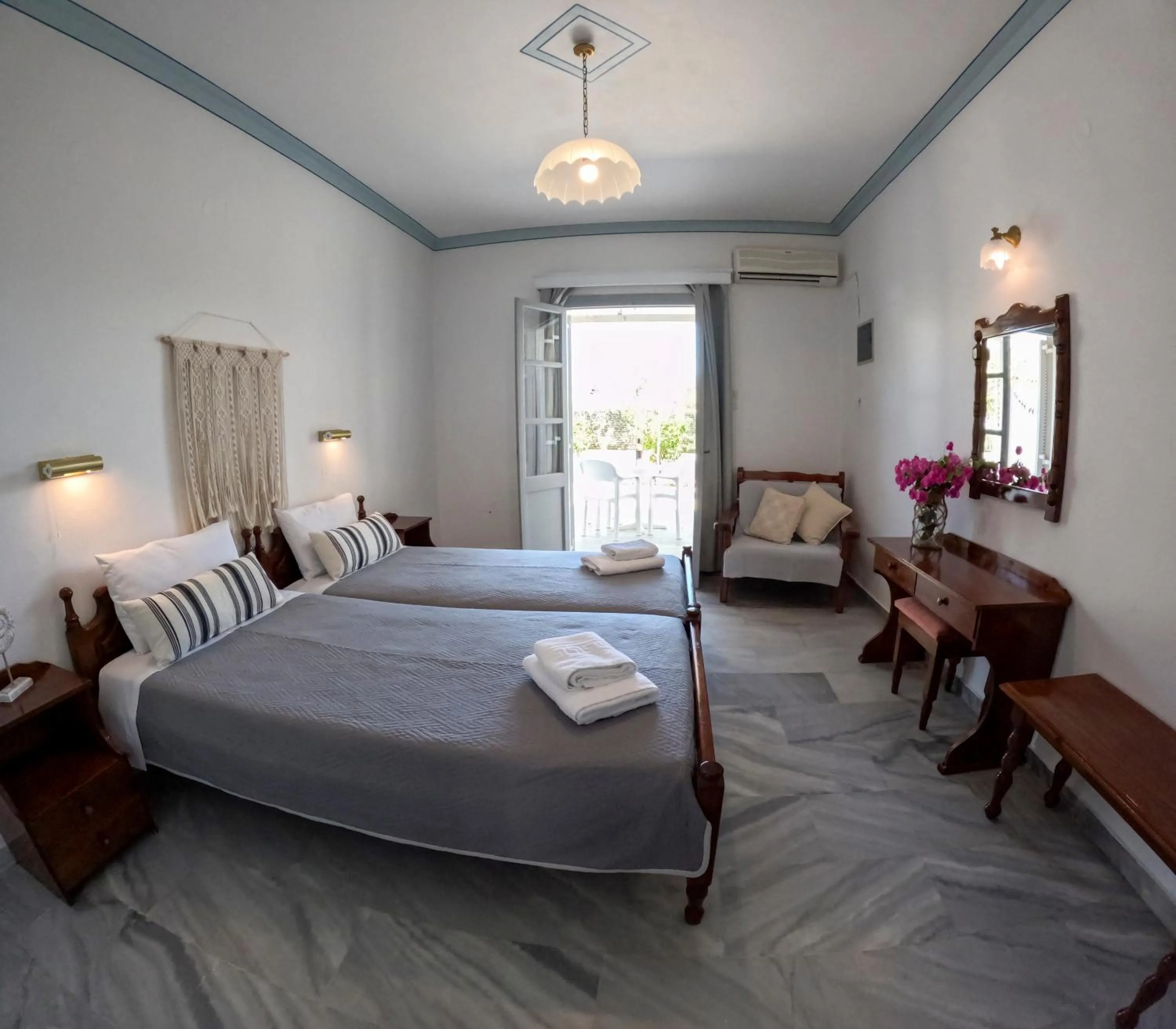 Bed in Irene Hotel Leros