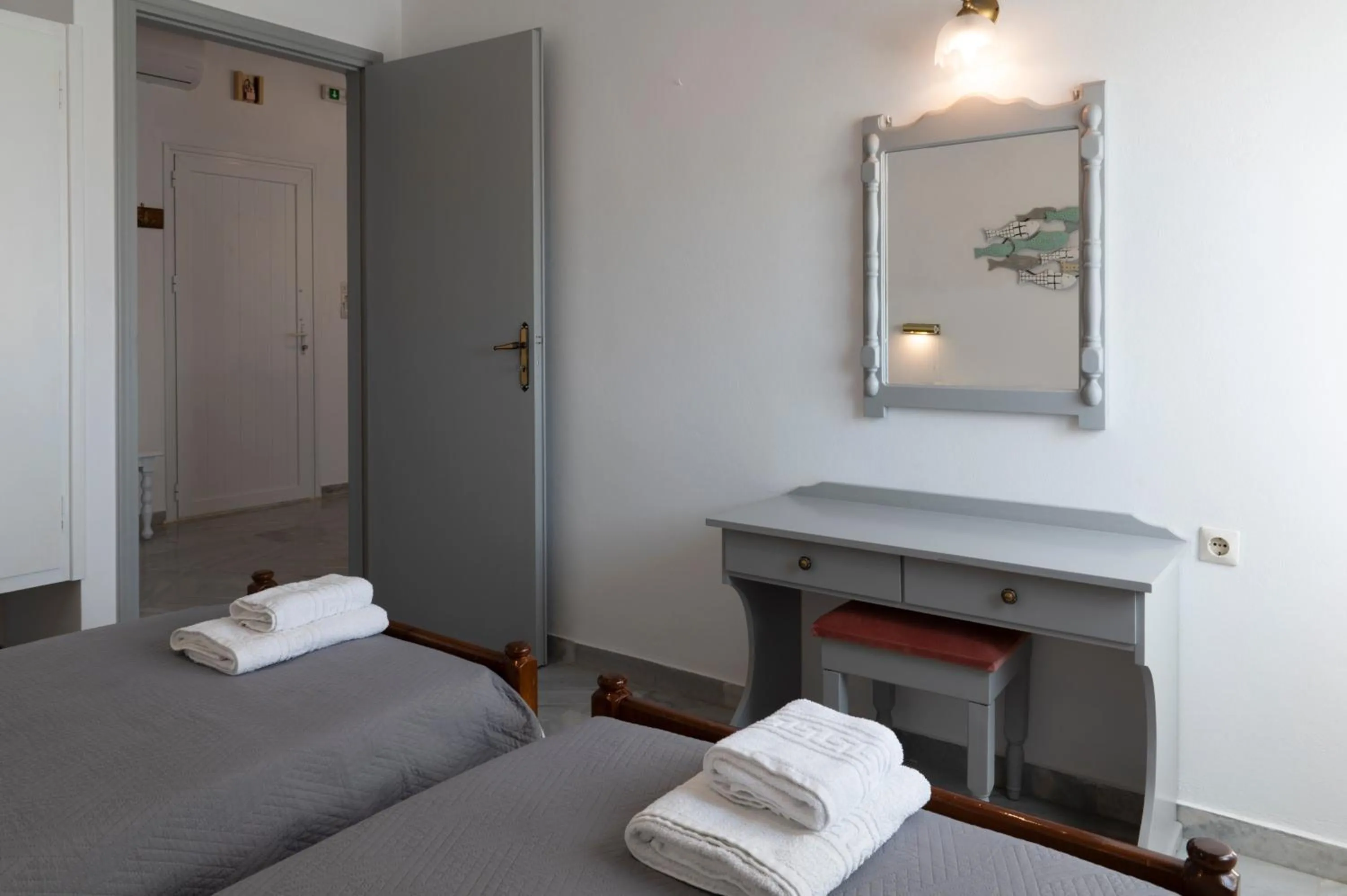Bed in Irene Hotel Leros