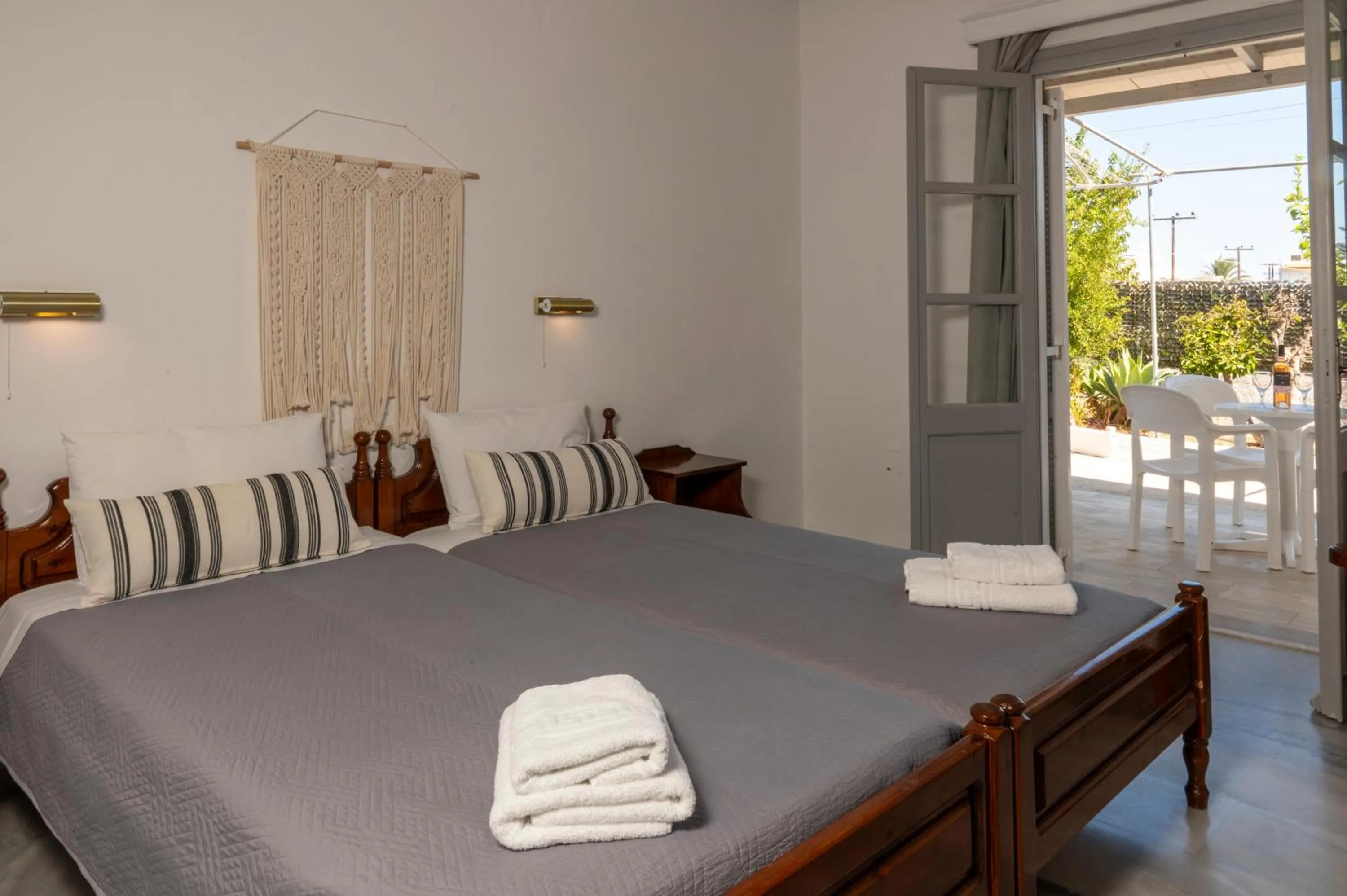 Bed in Irene Hotel Leros