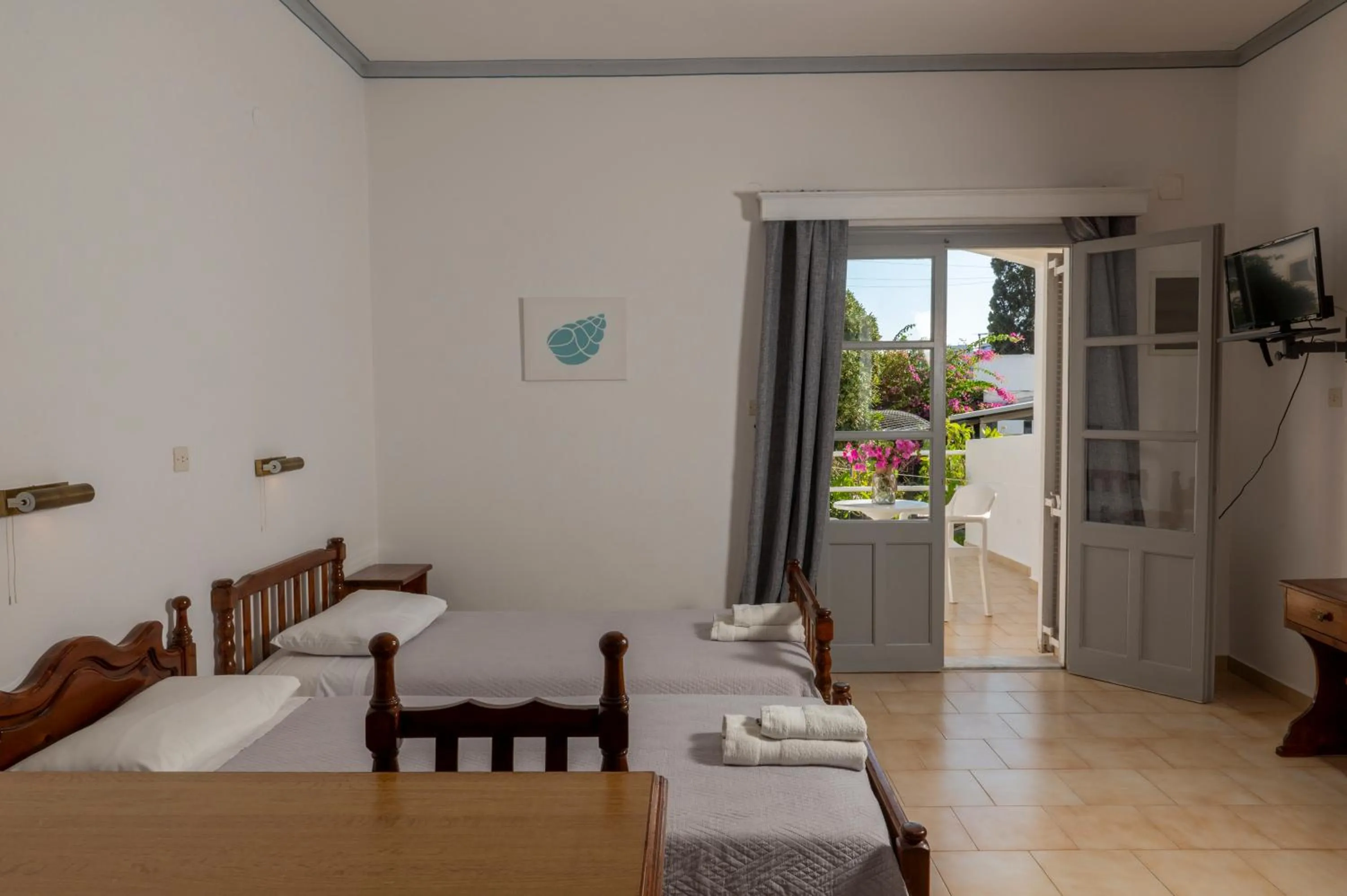 Bed in Irene Hotel Leros