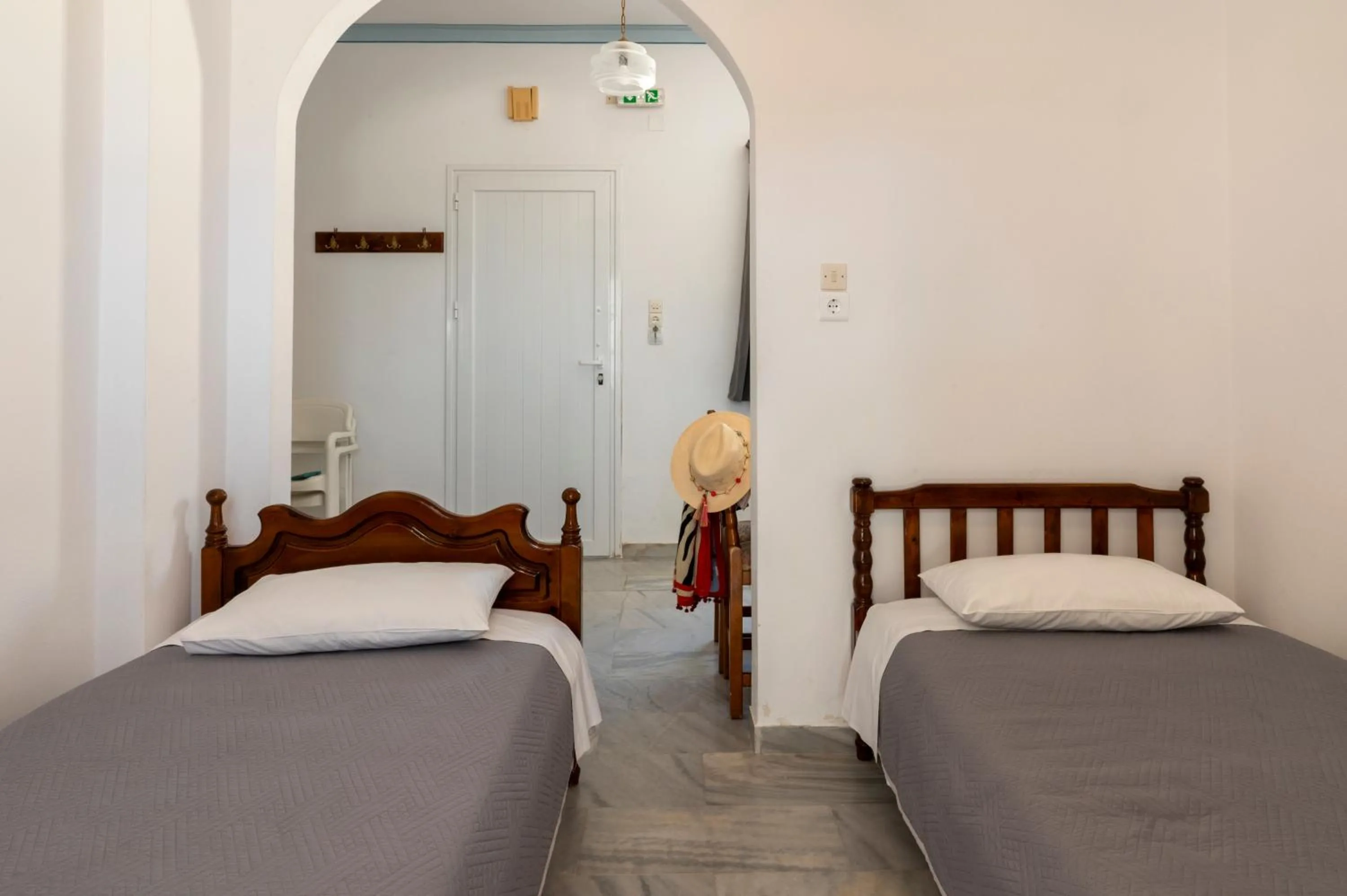 Bed in Irene Hotel Leros