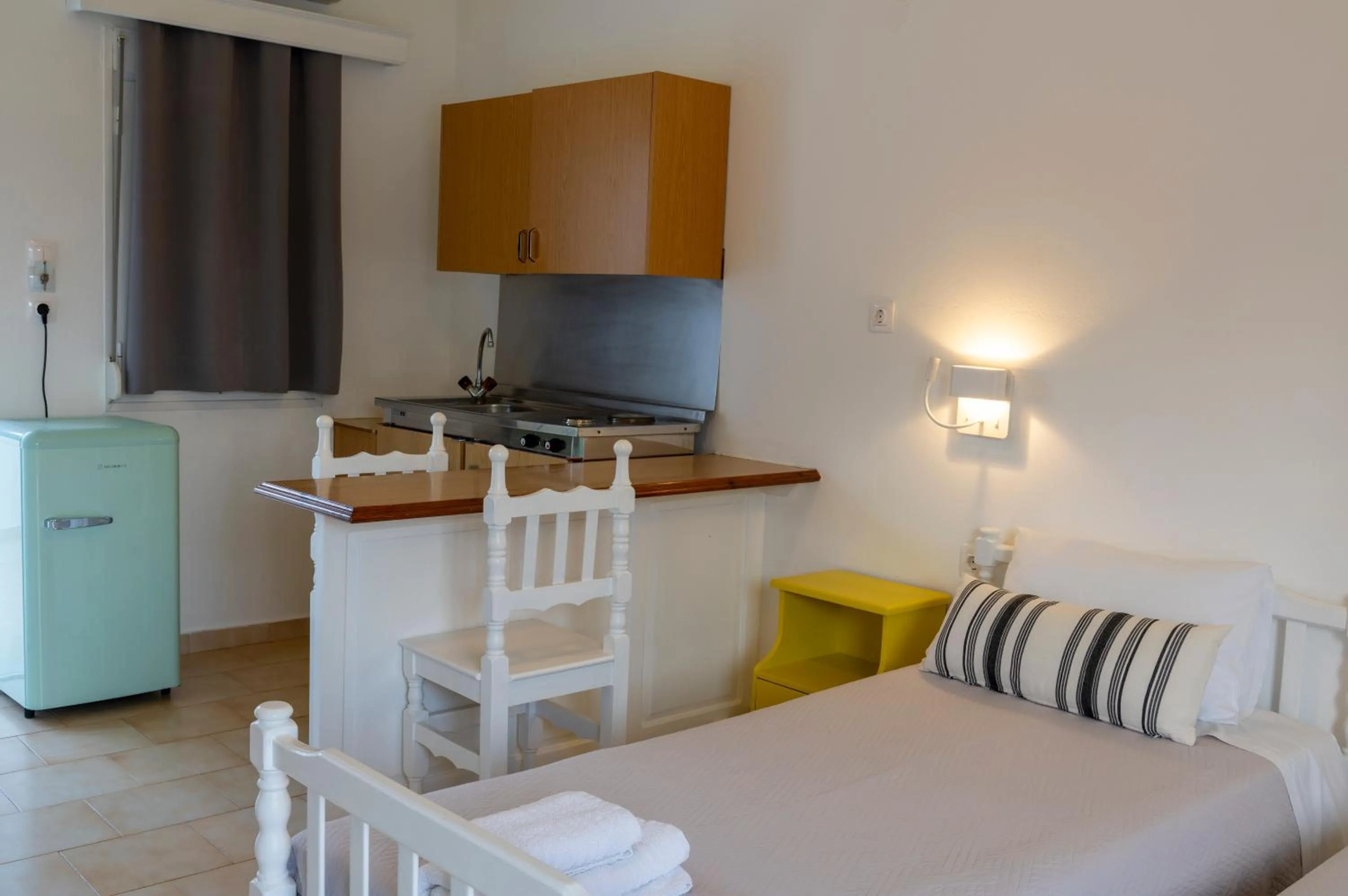 Bed in Irene Hotel Leros