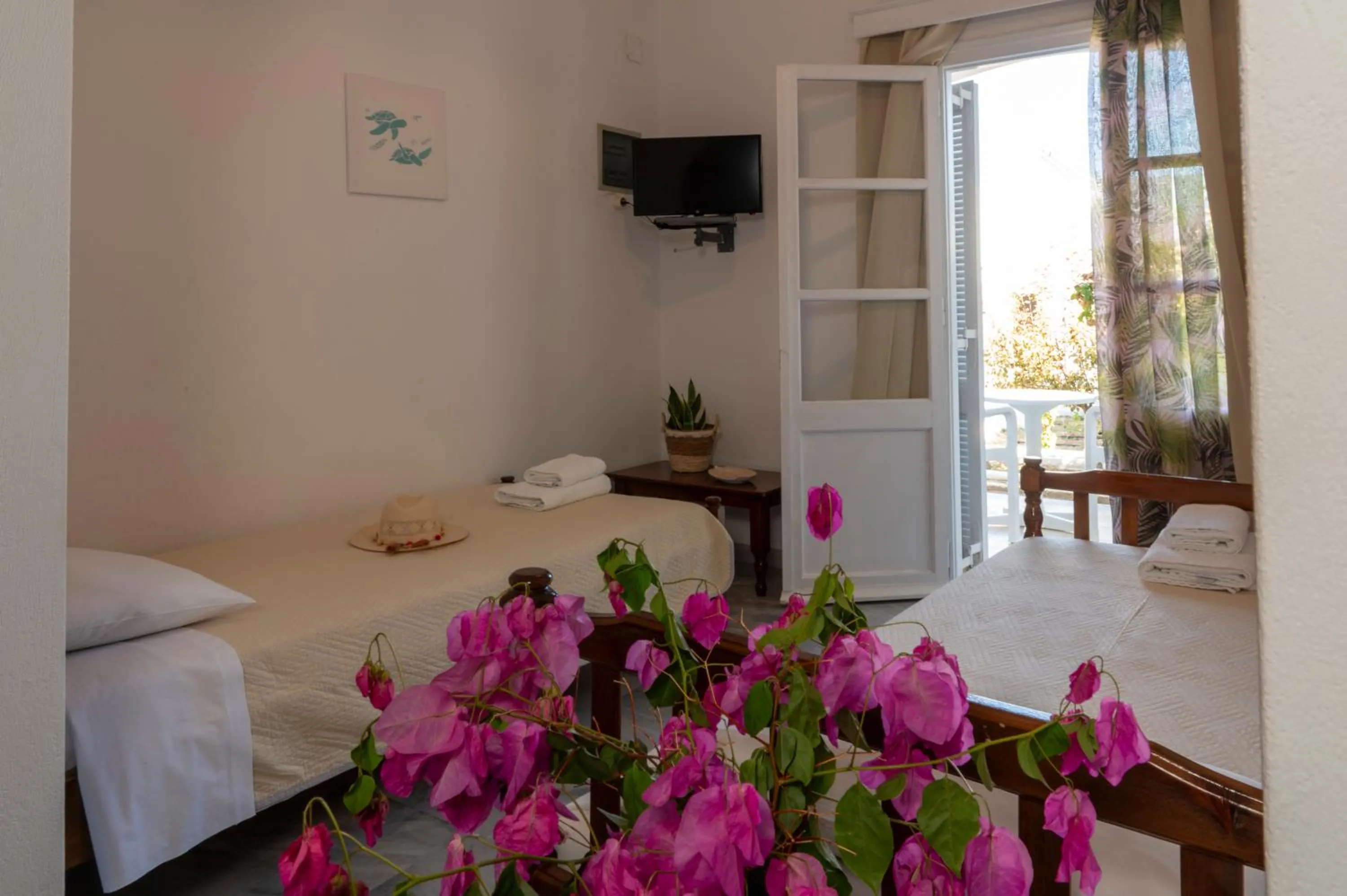 Bed in Irene Hotel Leros