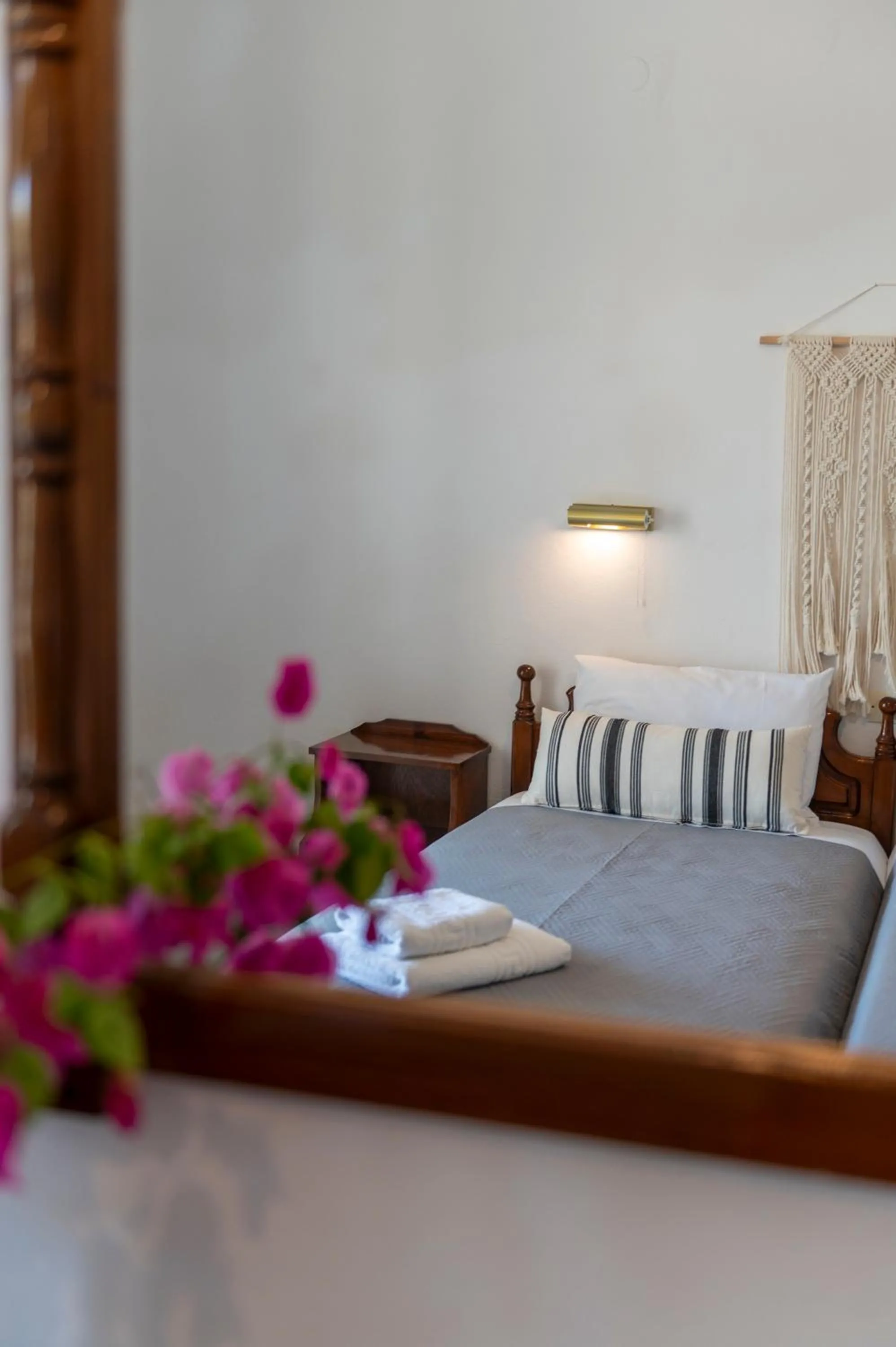Bed in Irene Hotel Leros
