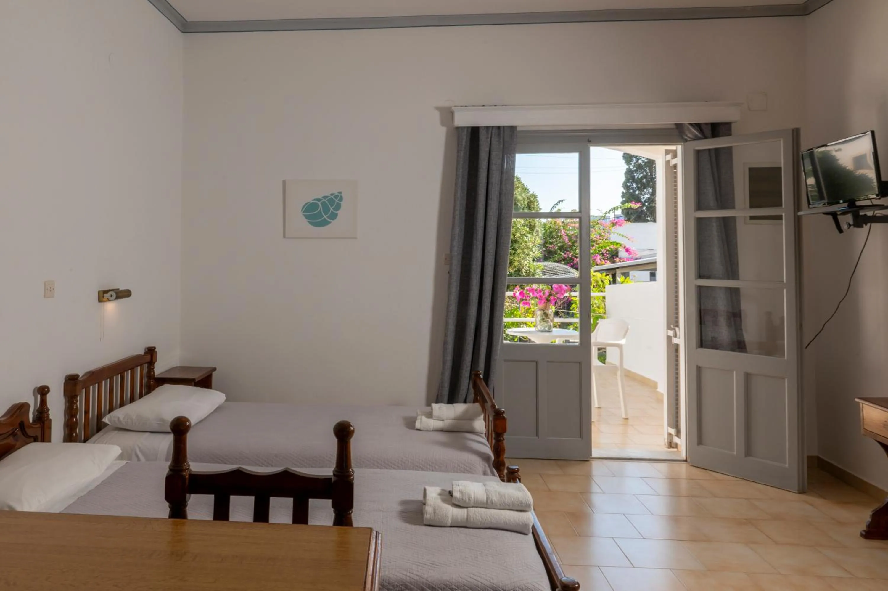 Bed in Irene Hotel Leros
