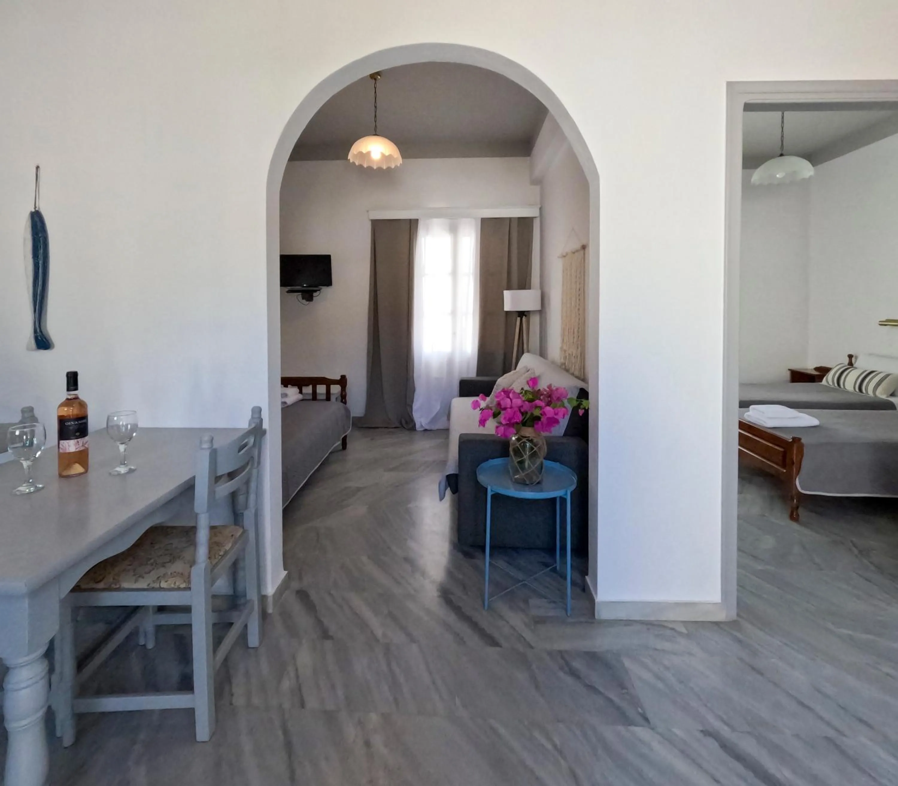 Bed in Irene Hotel Leros