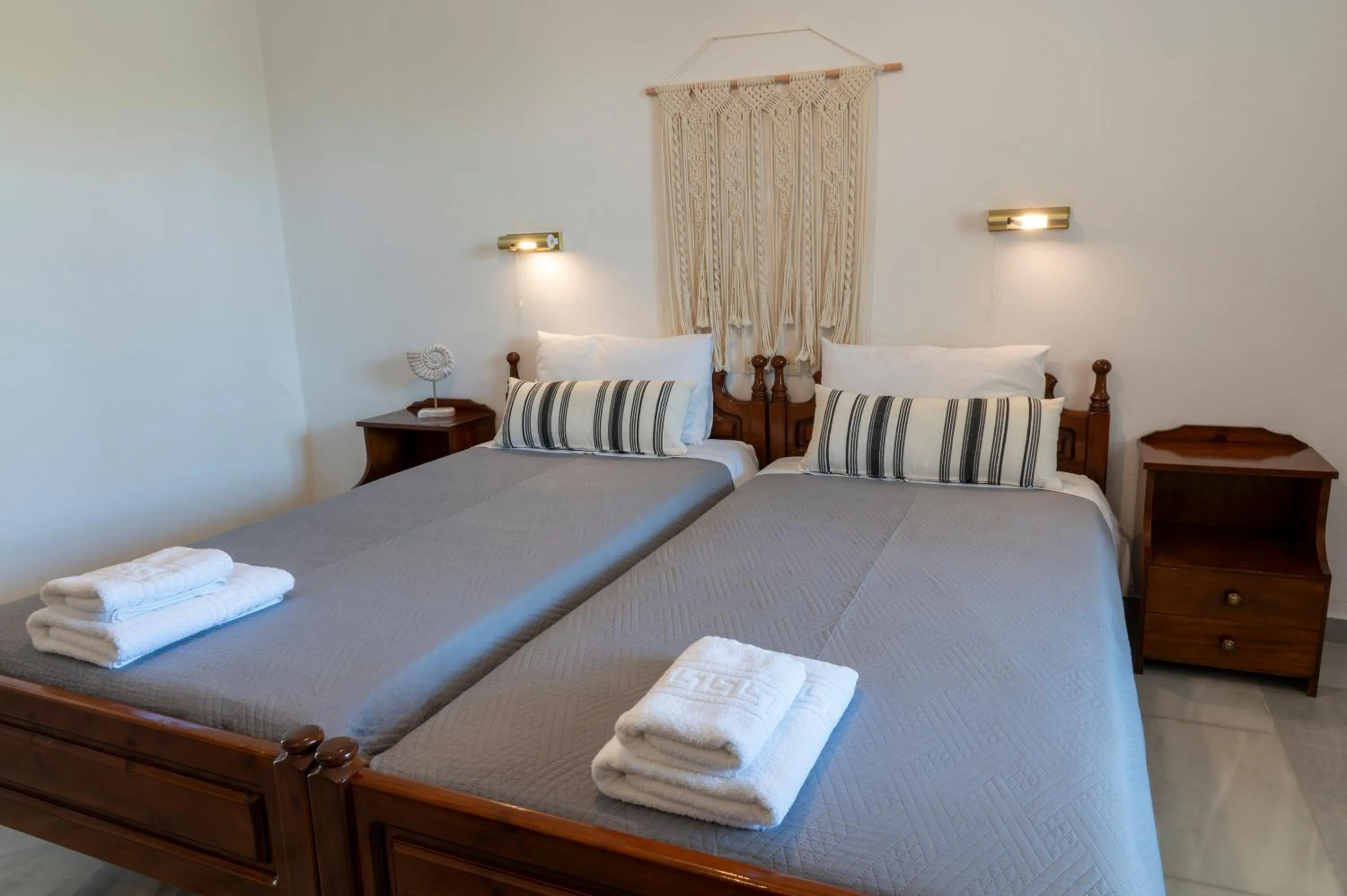 Bed in Irene Hotel Leros