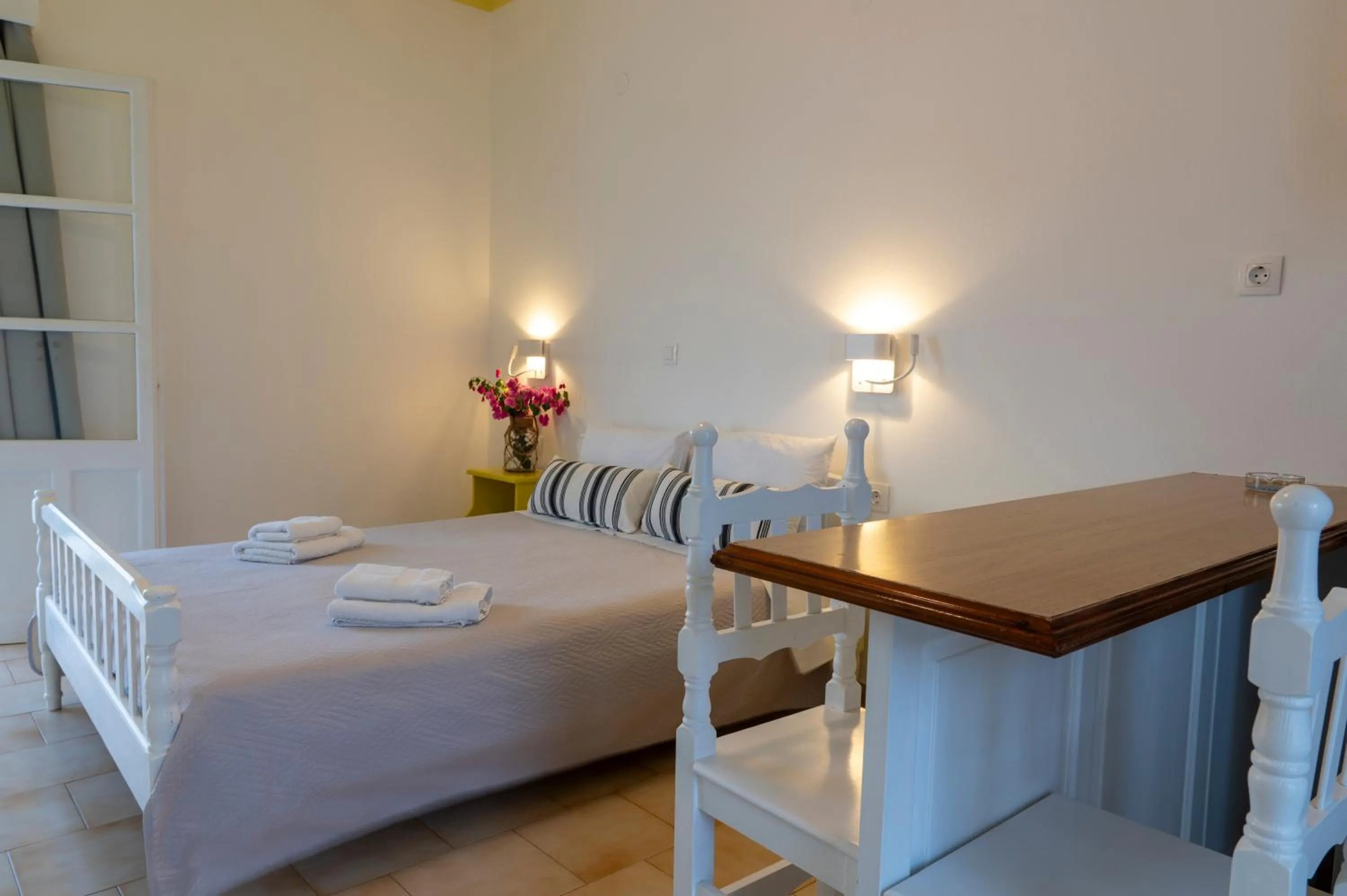 Bed in Irene Hotel Leros