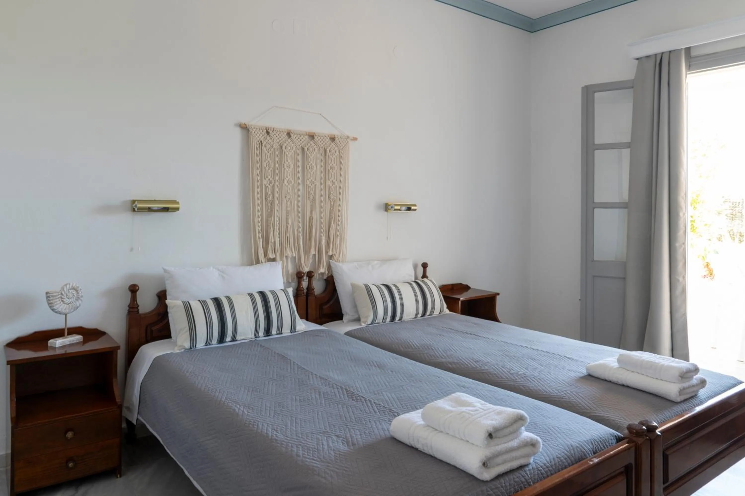 Bed in Irene Hotel Leros