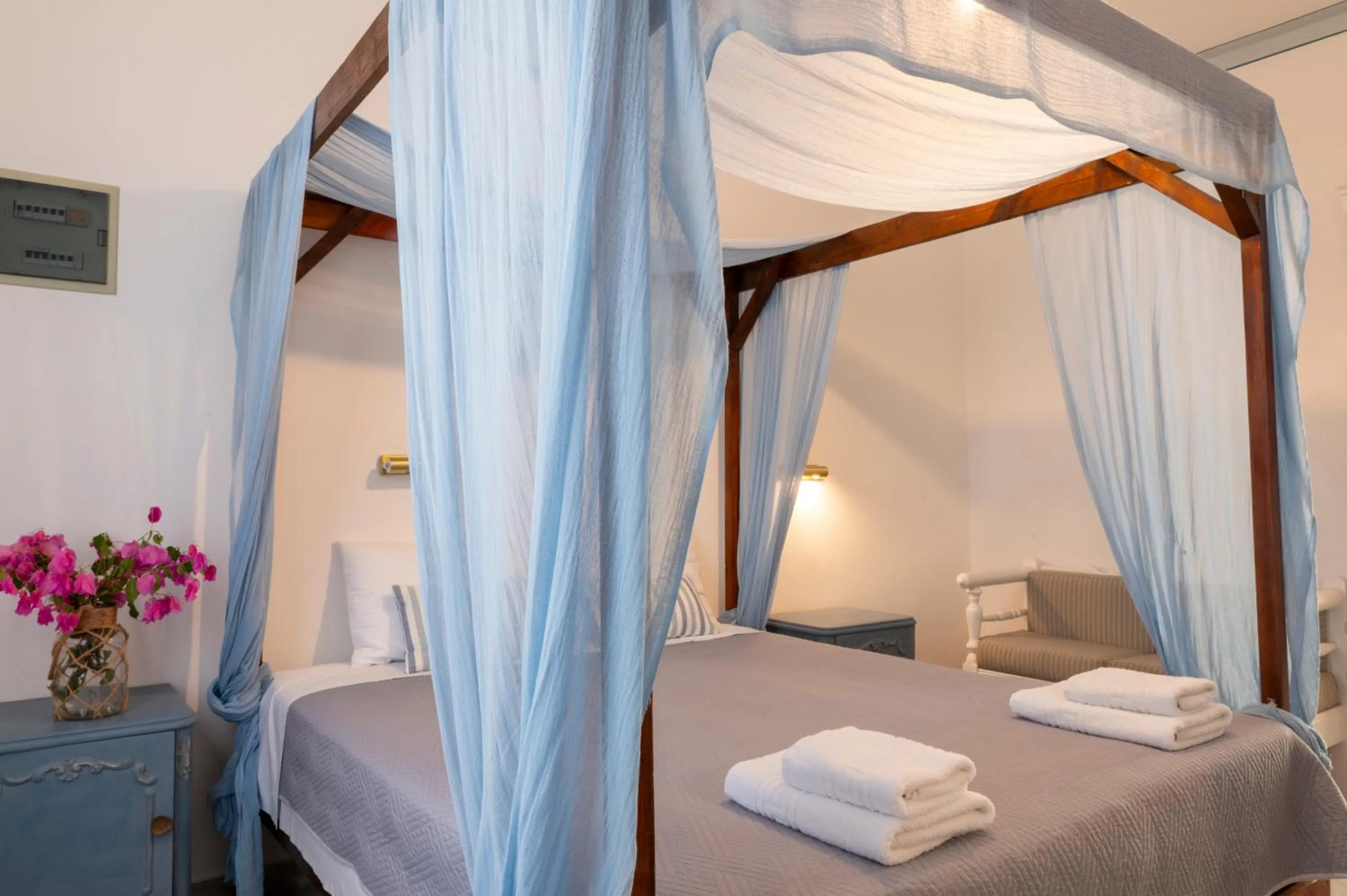 Bed in Irene Hotel Leros