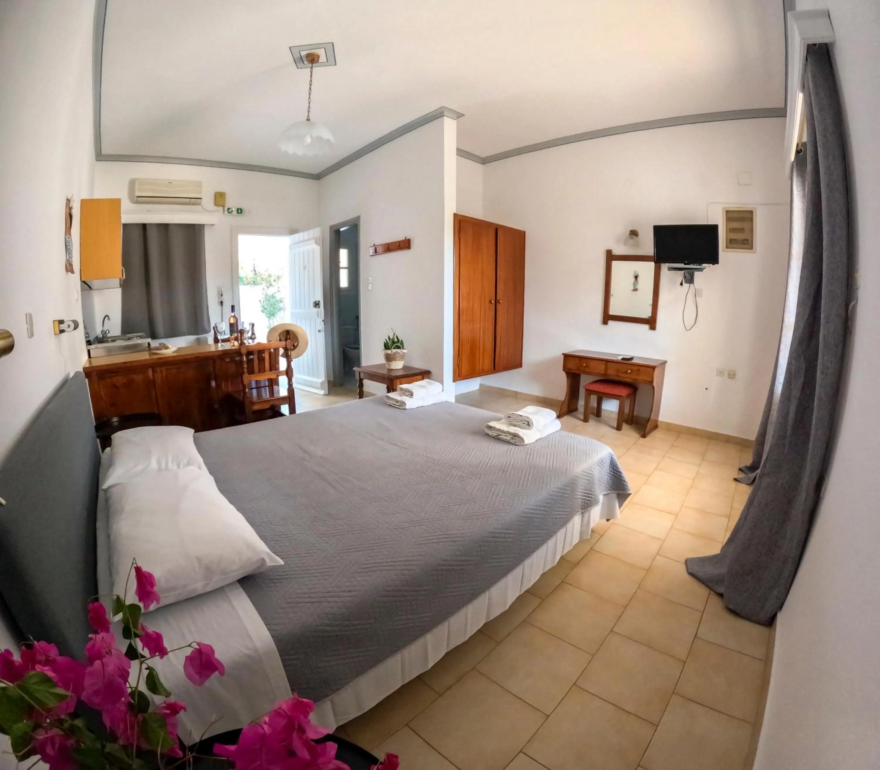 Bed in Irene Hotel Leros