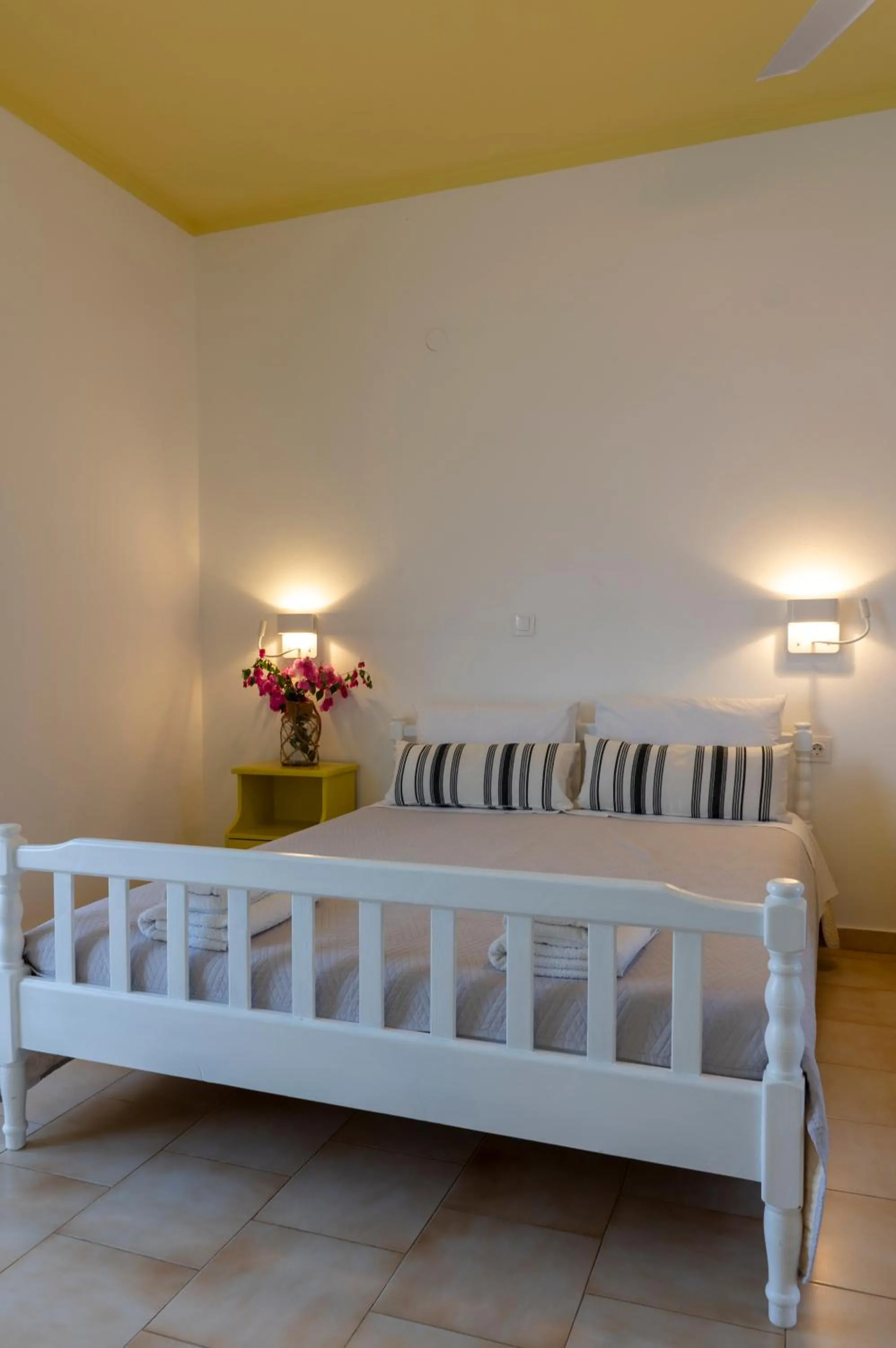 Bed in Irene Hotel Leros