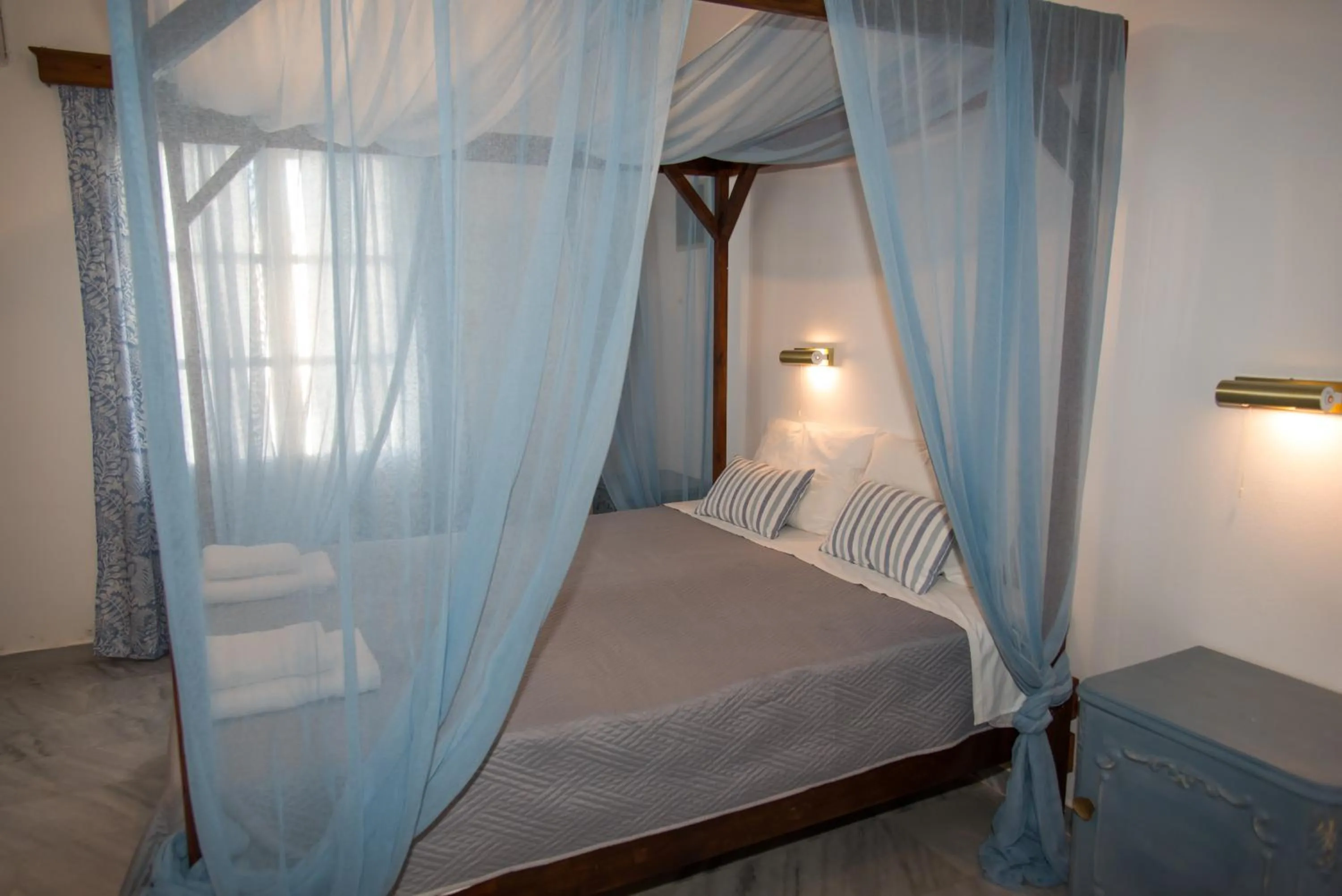 Bed in Irene Hotel Leros