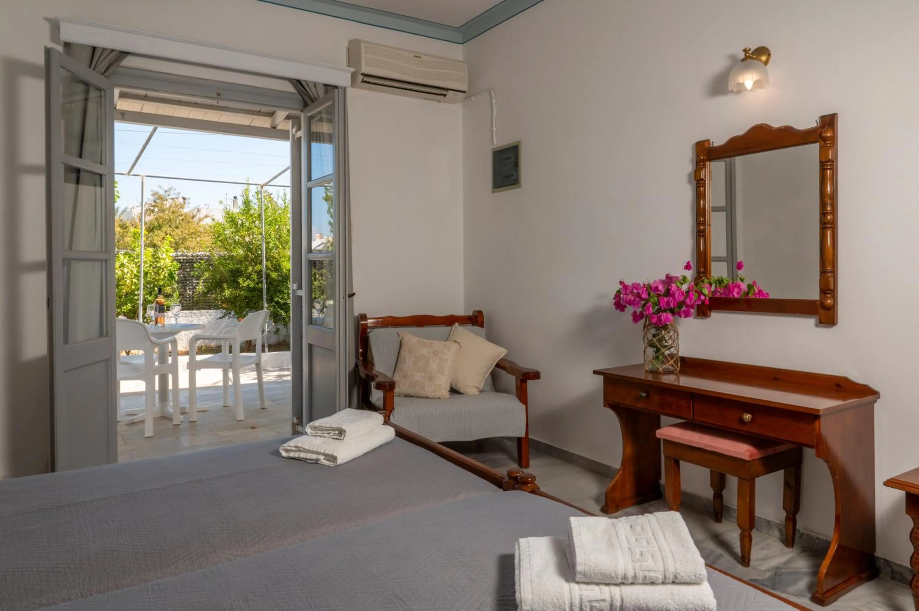 Bed in Irene Hotel Leros