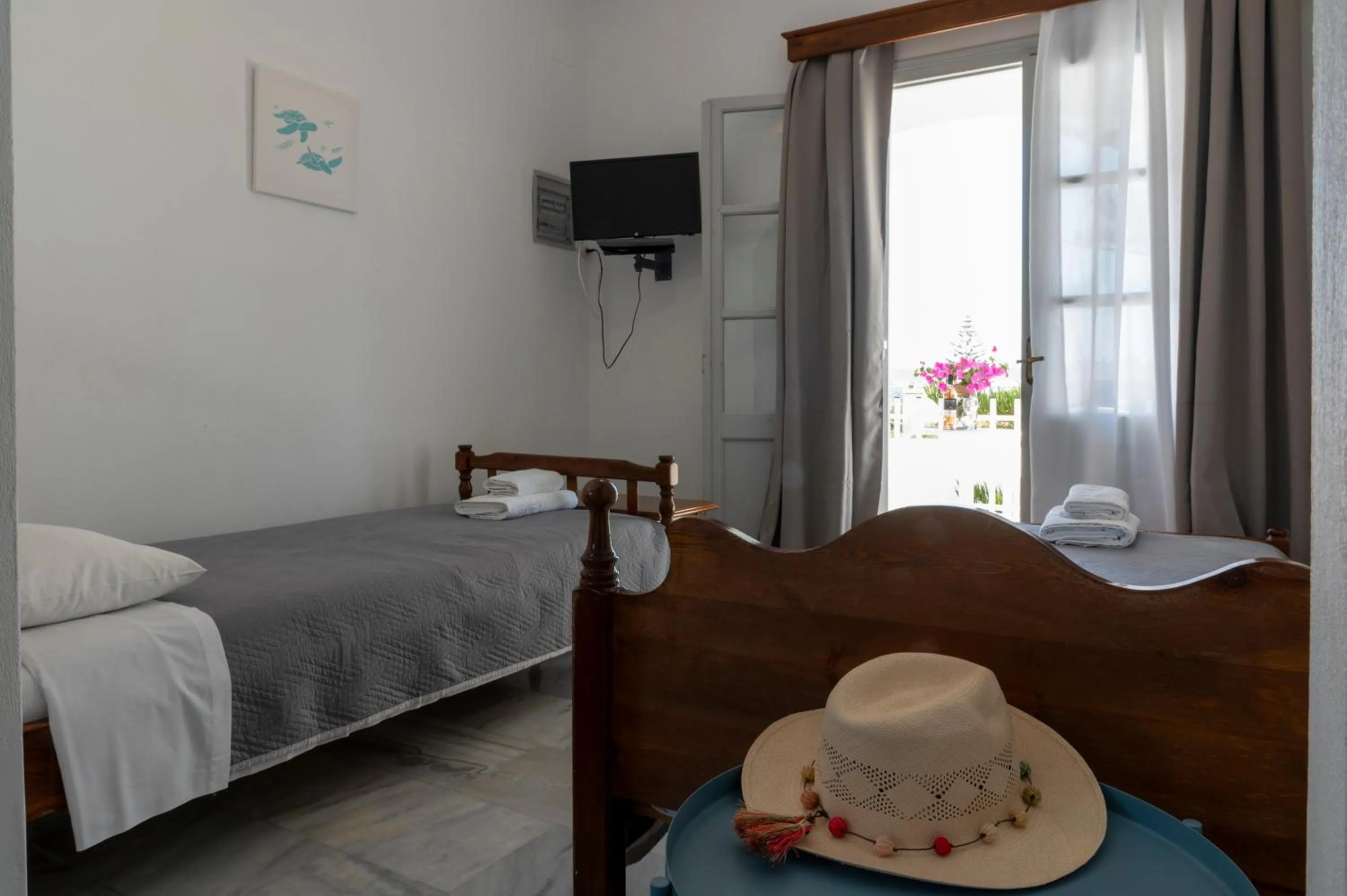 Bed in Irene Hotel Leros