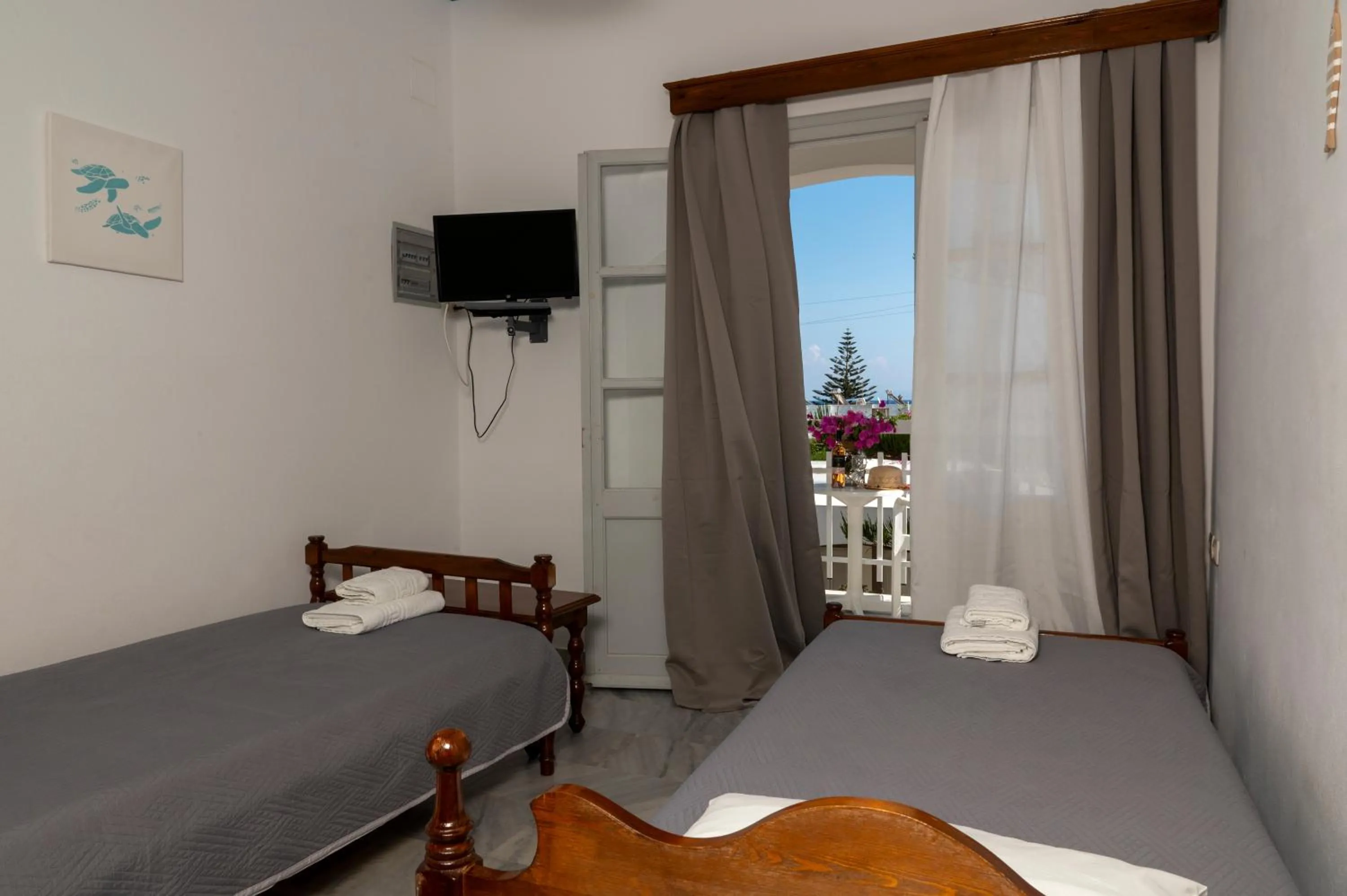 Bed in Irene Hotel Leros