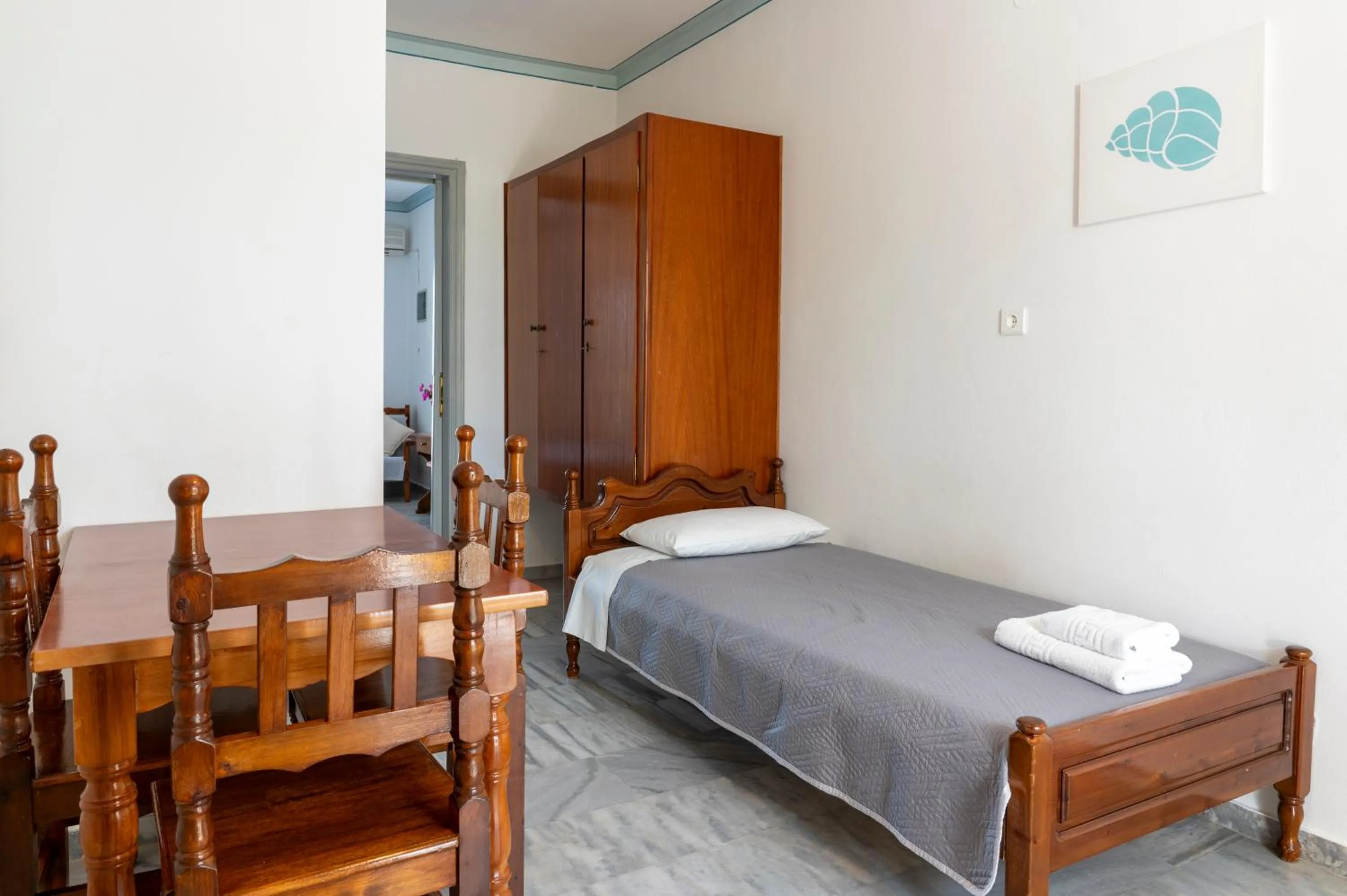Bed in Irene Hotel Leros