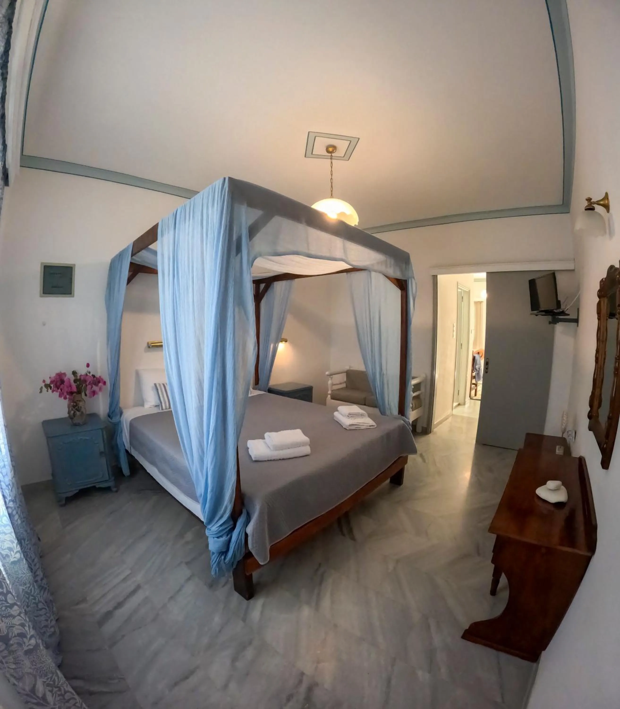Bed in Irene Hotel Leros