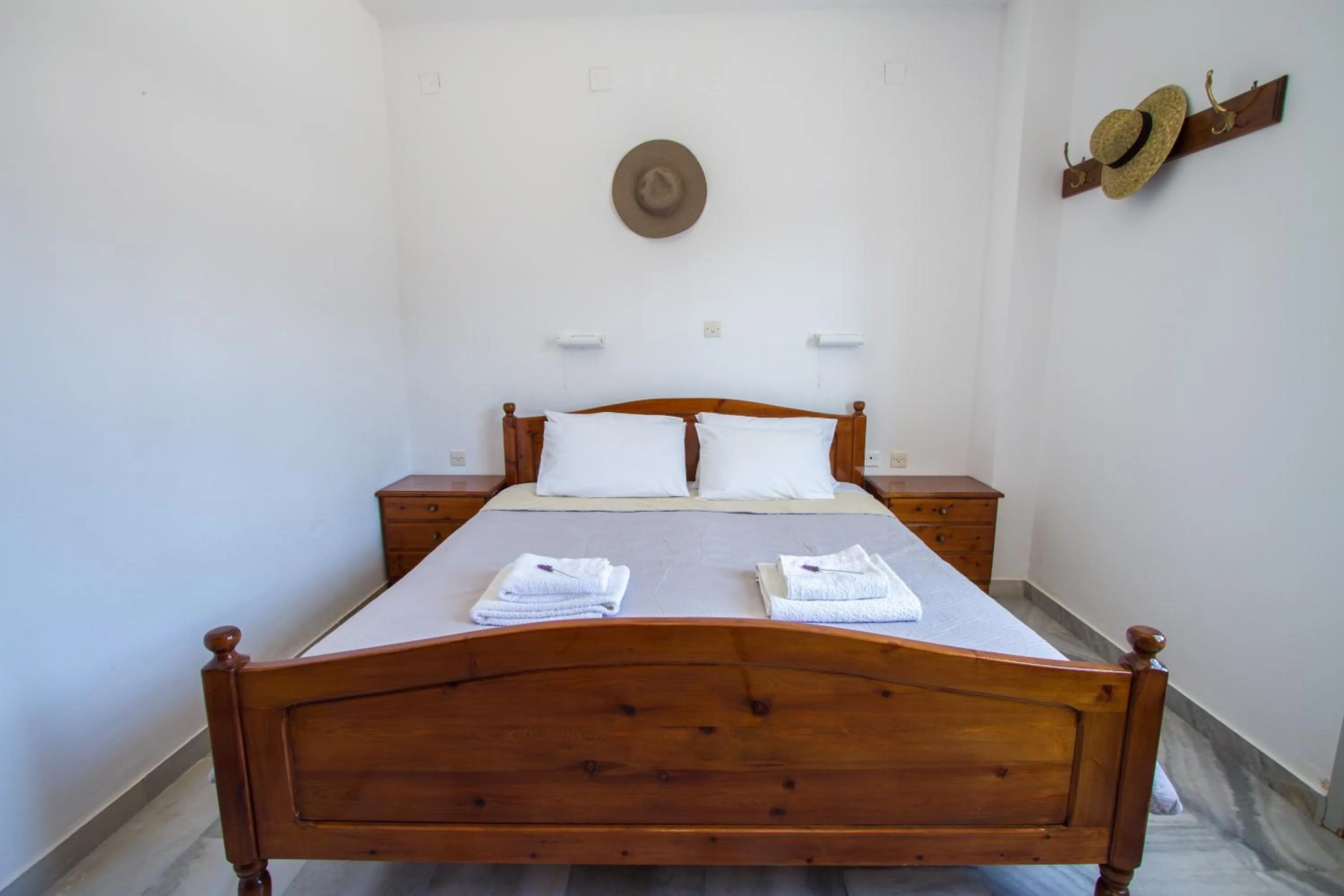 Bed in Irene Hotel Leros