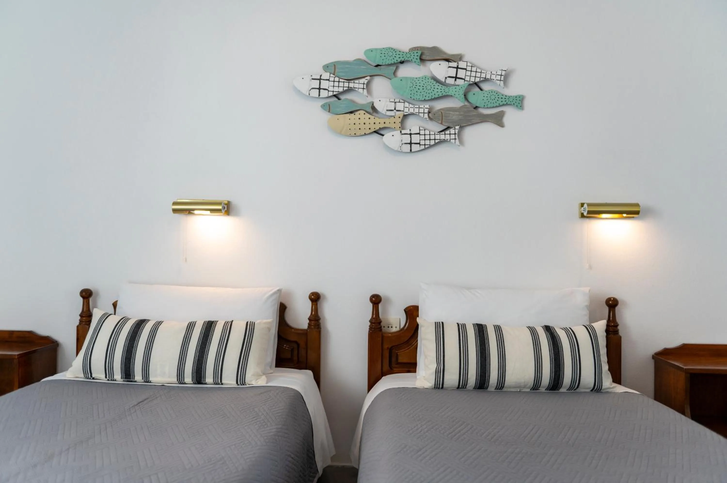 Bed in Irene Hotel Leros