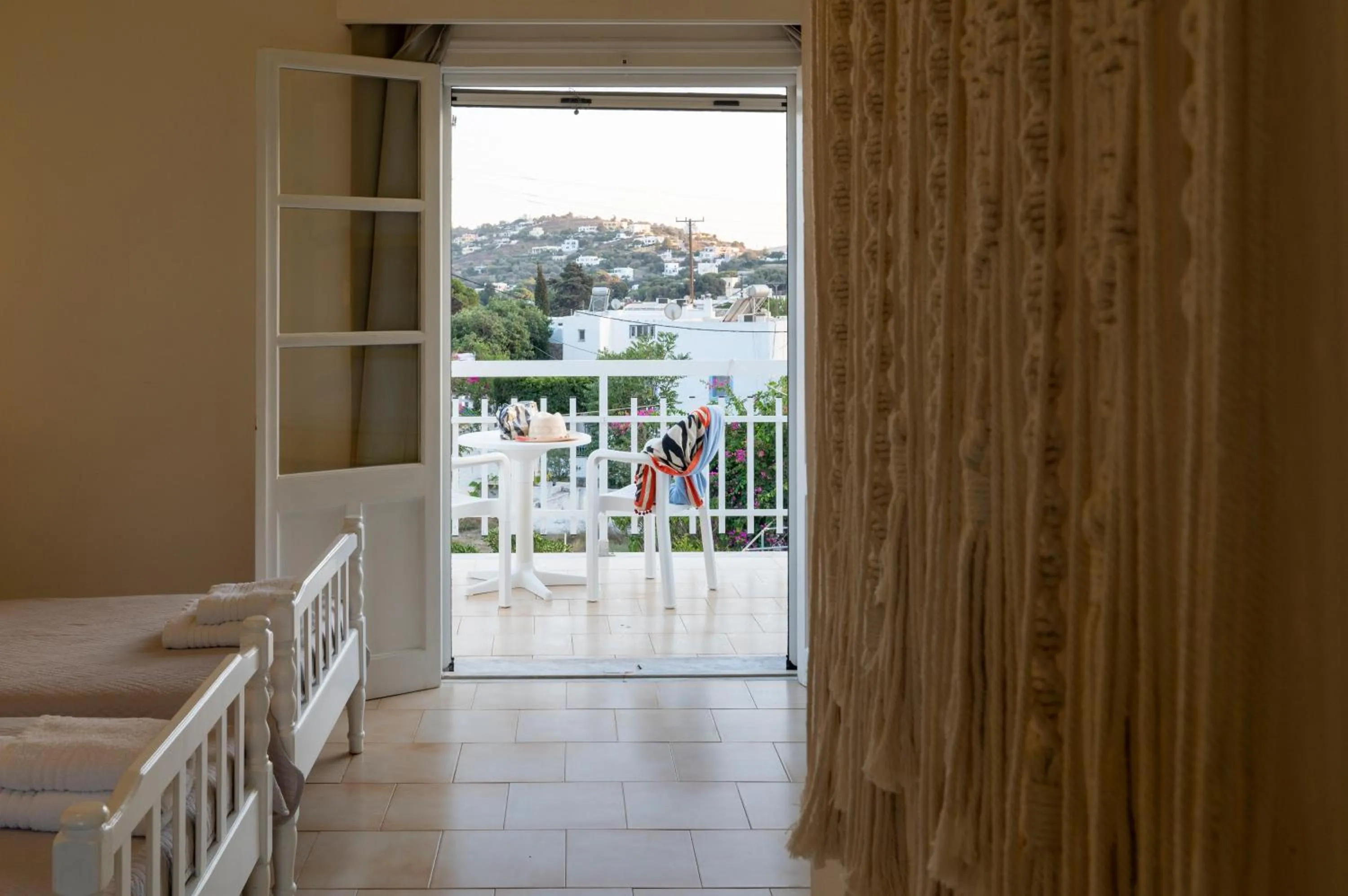 Bed in Irene Hotel Leros