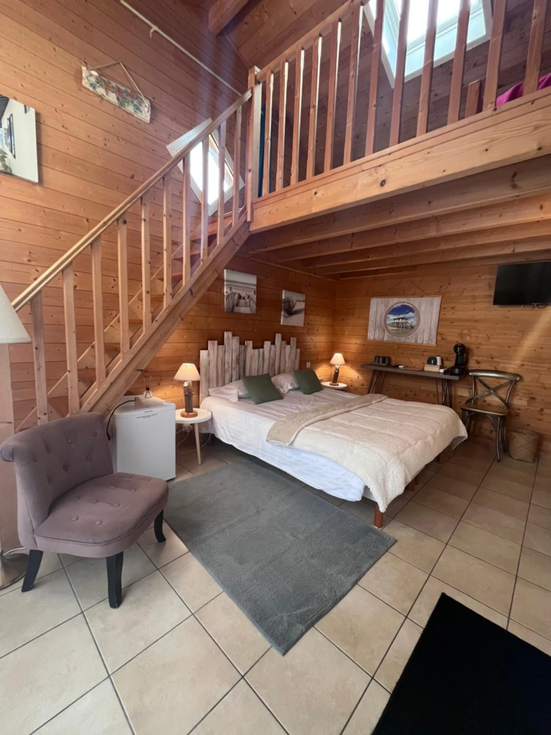 Bed in La Villa Herbert Maison d'hôtes à Andernos