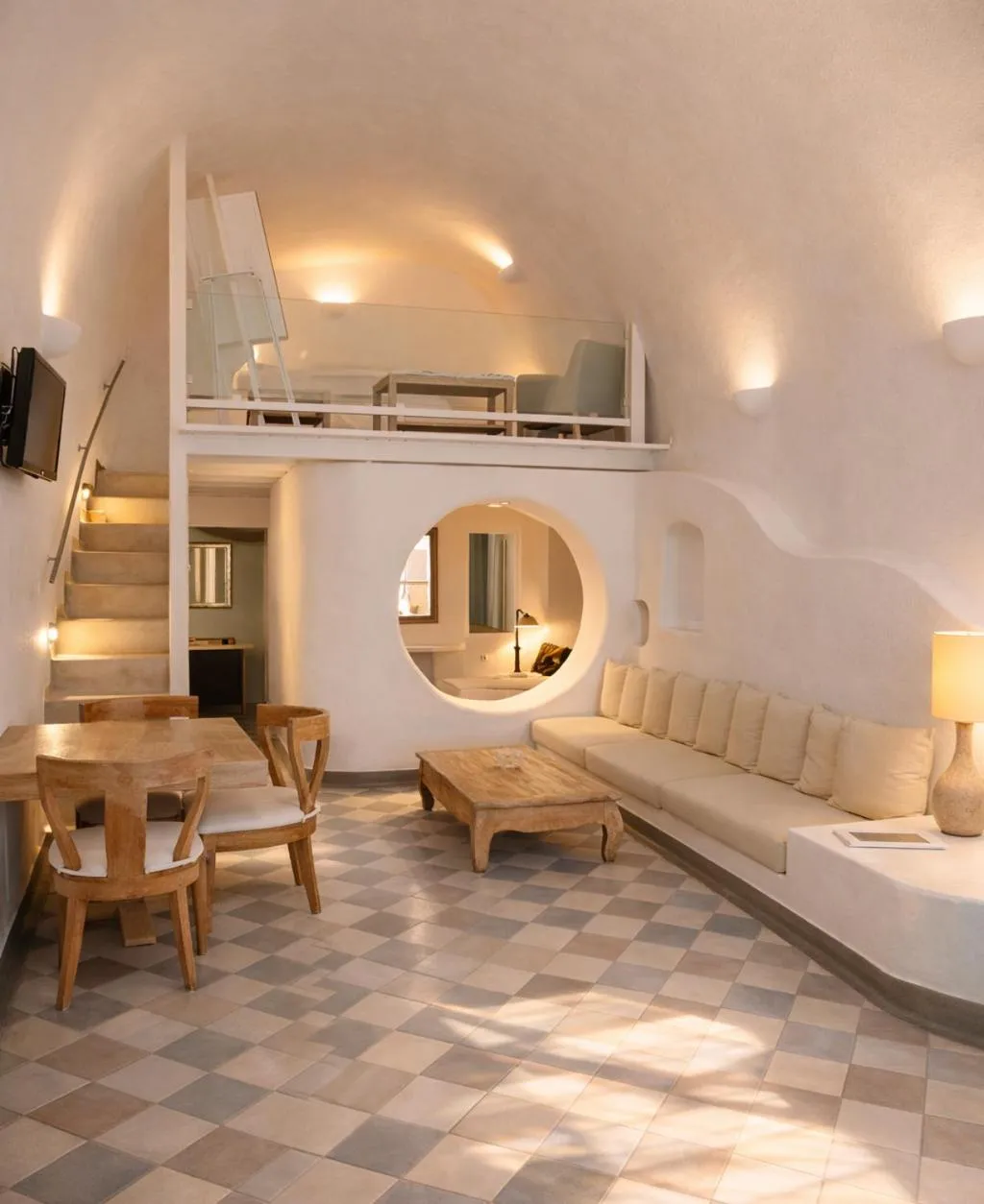 Living room, Bed in Ikastikies Suites