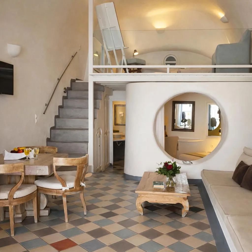 Living room in Ikastikies Suites