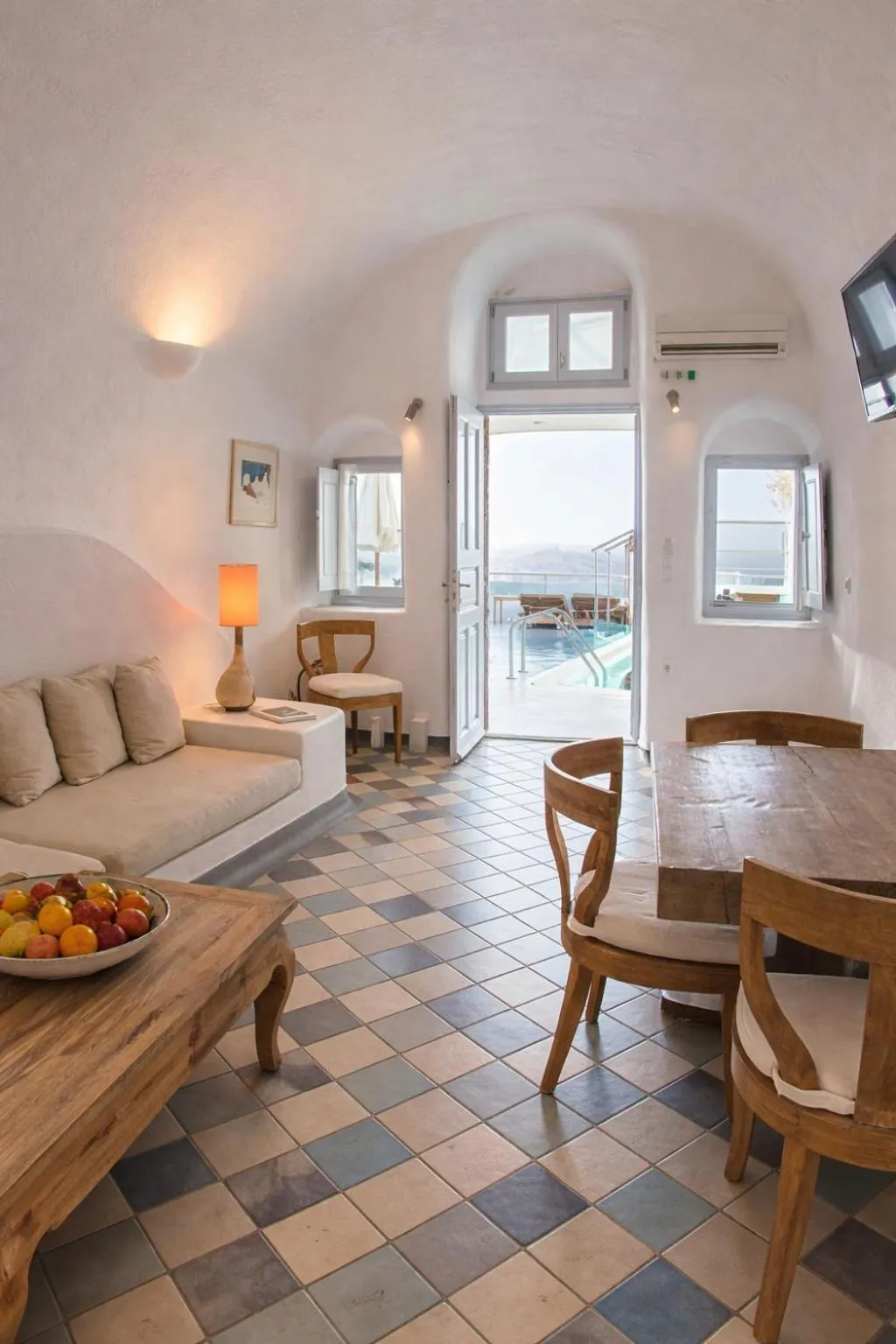 Living room in Ikastikies Suites