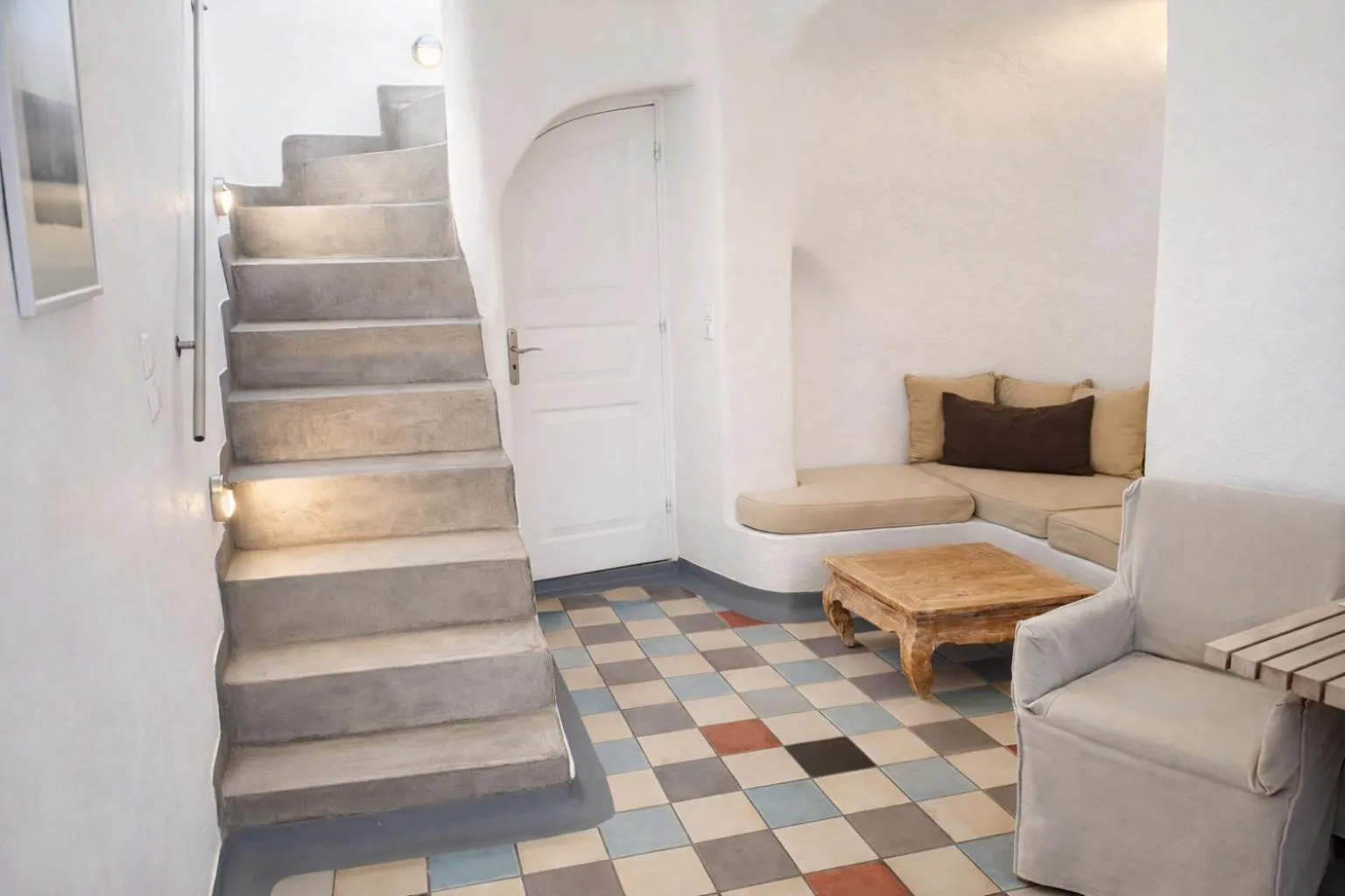 Living room in Ikastikies Suites