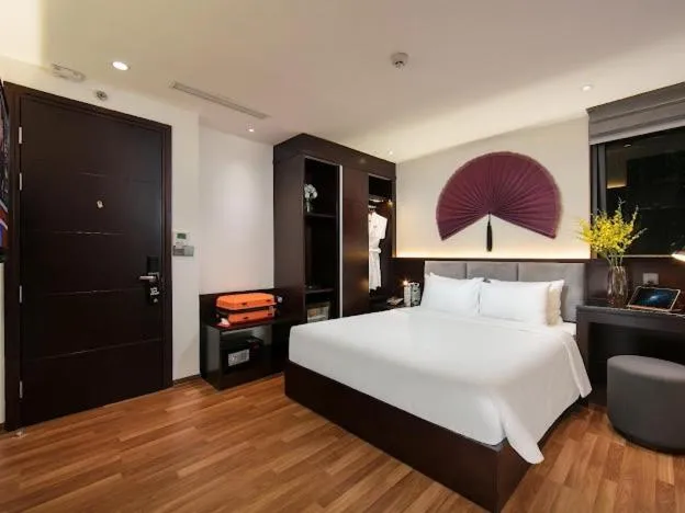 View (from property/room), Bed in Hanoi Fiesta Hotel & Spa